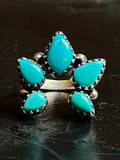 Kingman Turquoise Naja Ring Size 8 | 925 Sterling Silver G487