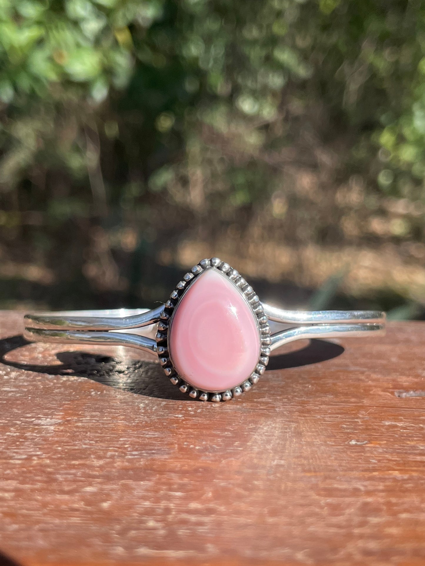 Pink Conch Cuff Bracelet | 925 Sterling Silver Southwest D117