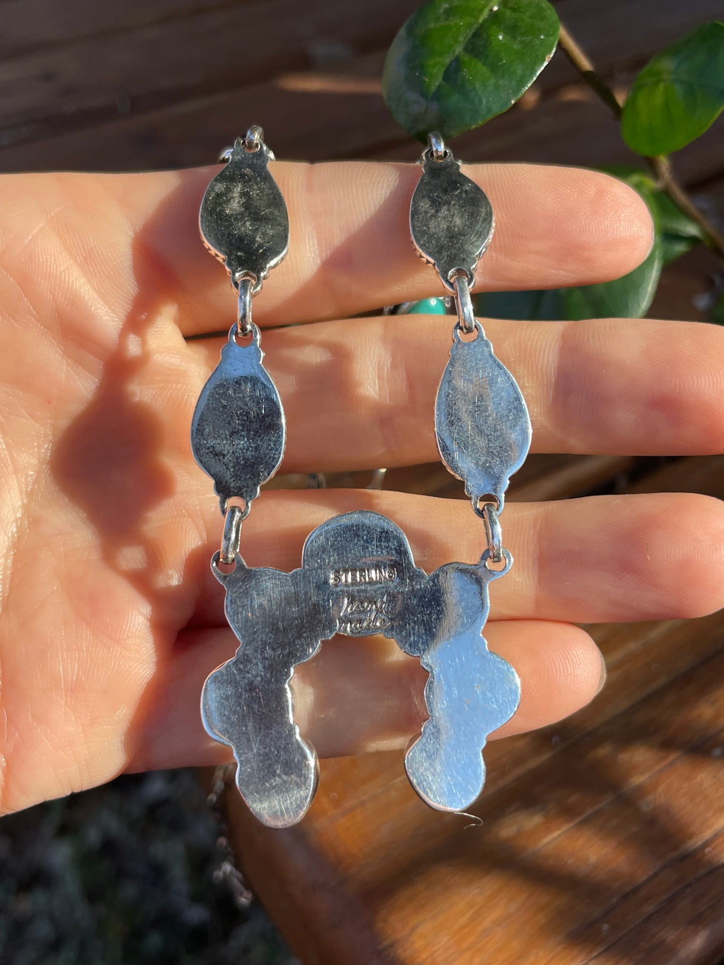 Kingman Turquoise Naja Necklace | Sterling Silver 925 B899