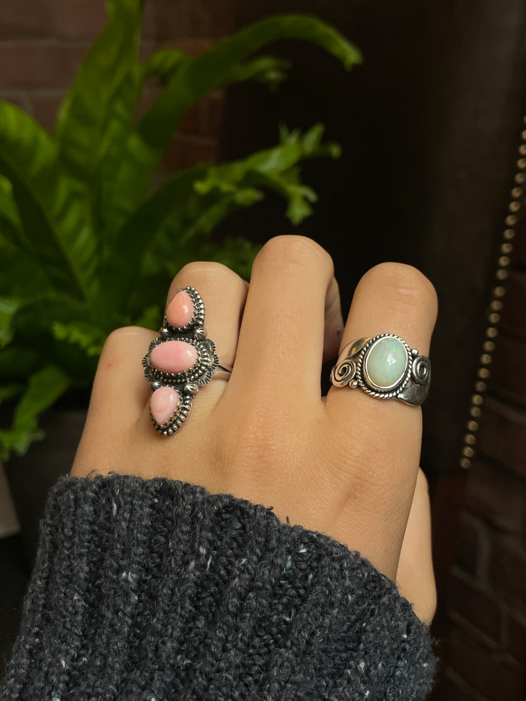 Pink Conch Ring Size 8.5 | 925 Sterling Silver G172