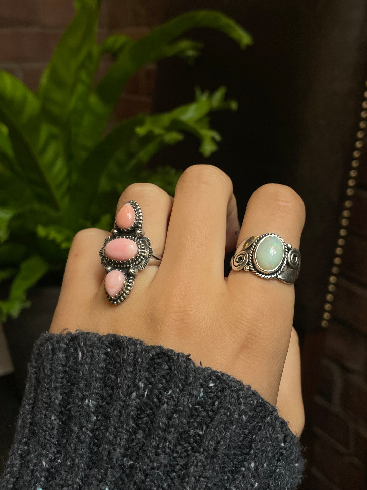 Pink Conch Ring Size 8.5 | 925 Sterling Silver G172