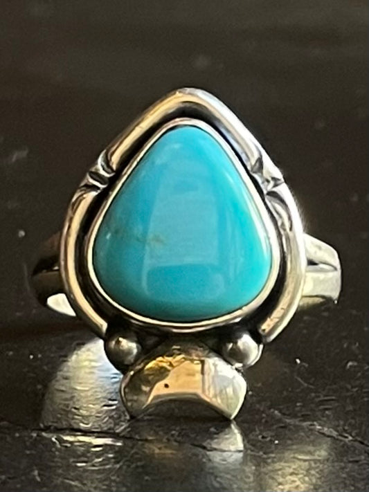Kingman Turquoise Ring | Sterling Silver | Size 7 G354