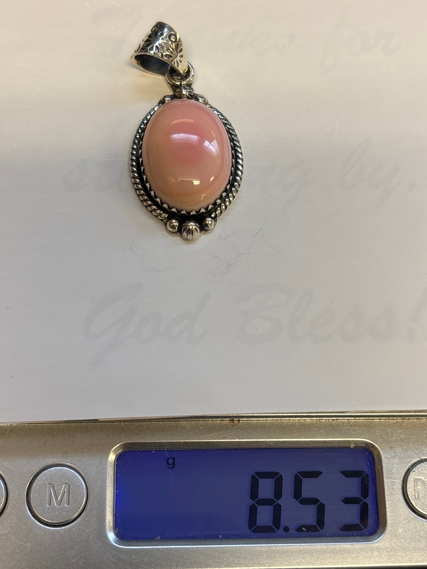Pink Conch Pendant | 925 Sterling Silver C822