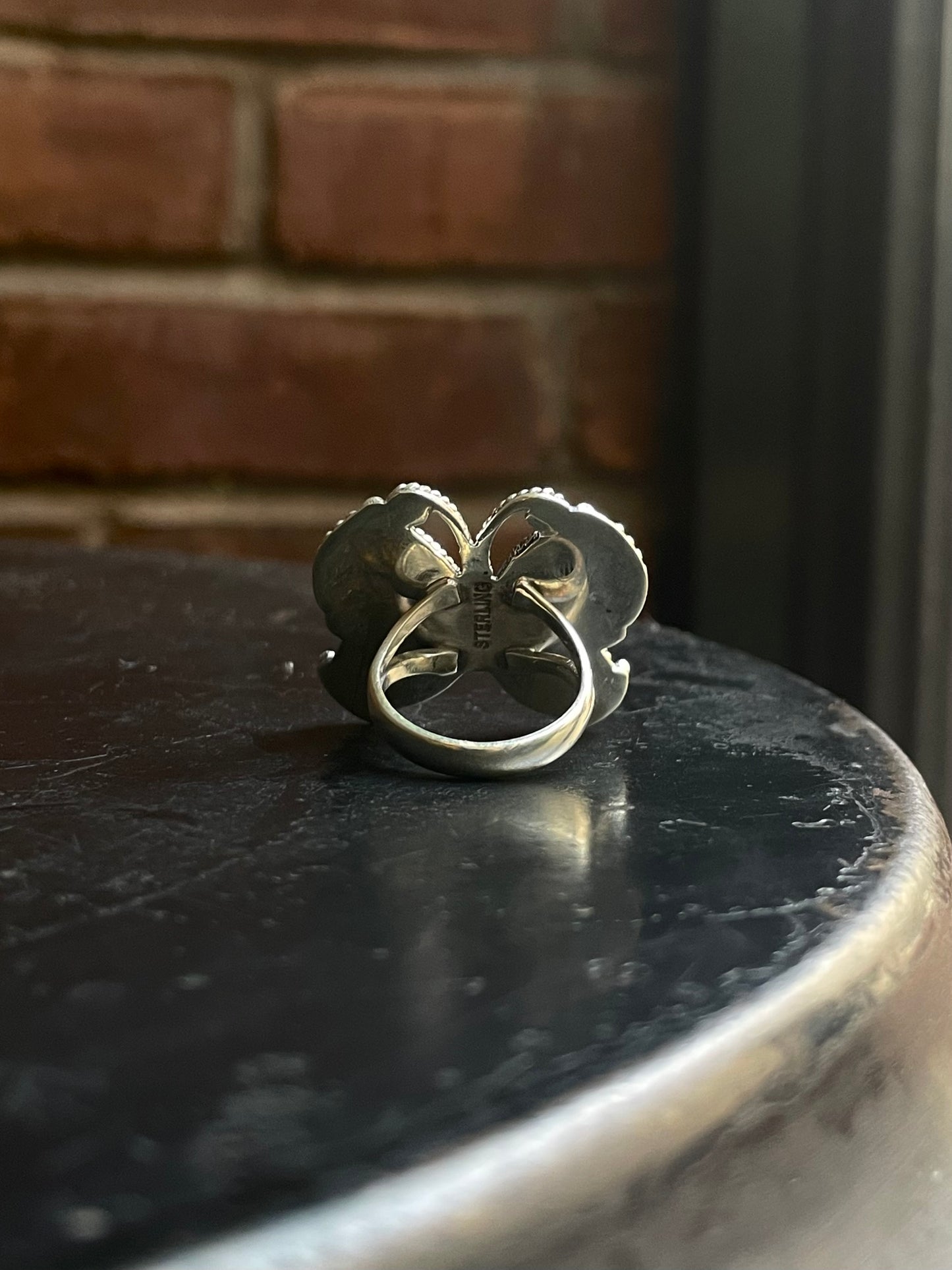 Kingman Turquoise Butterfly Ring | 925 Sterling Silver | Size 6 E317
