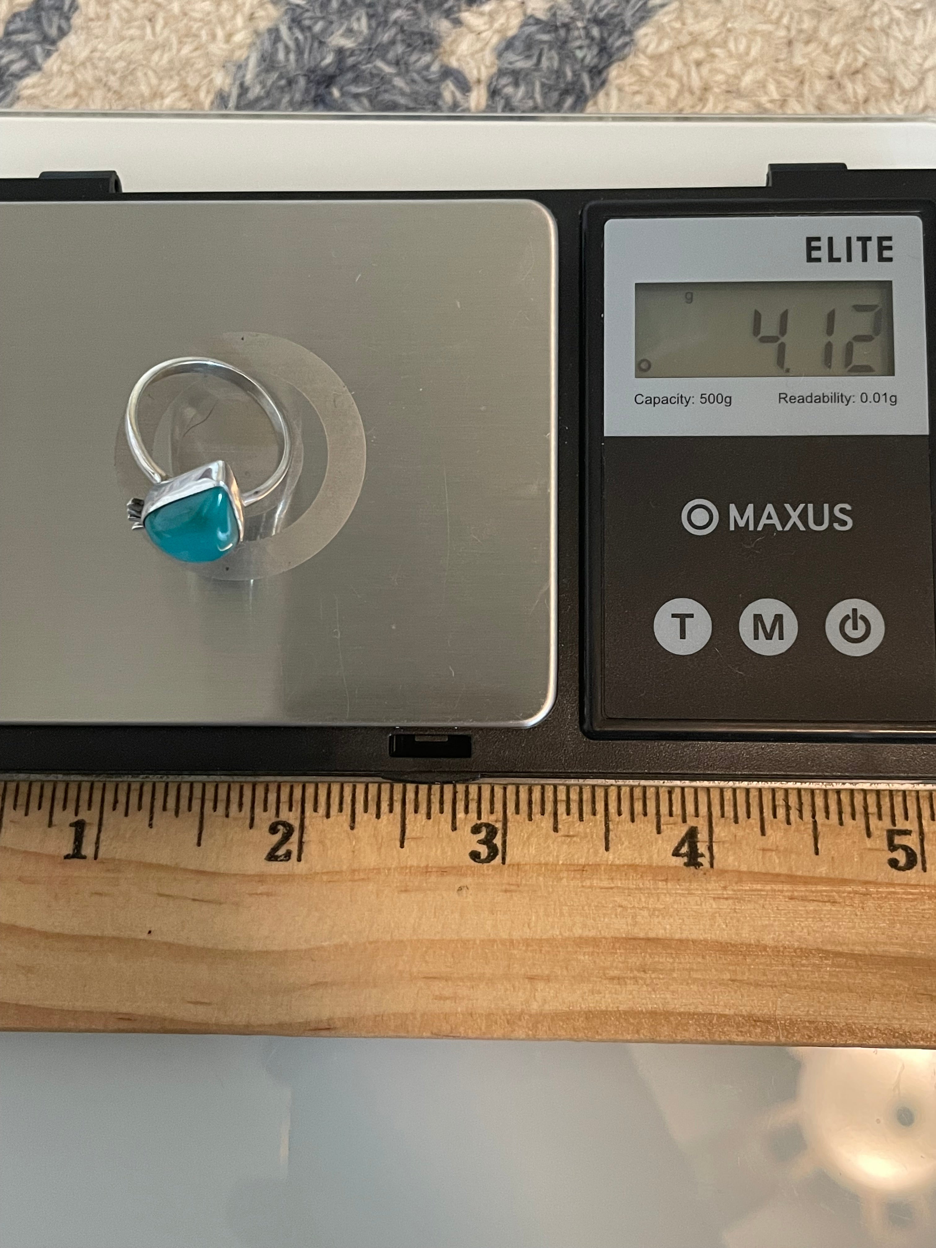 Kingman Turquoise Ring Size 6.75 | 925 Sterling Silver G560