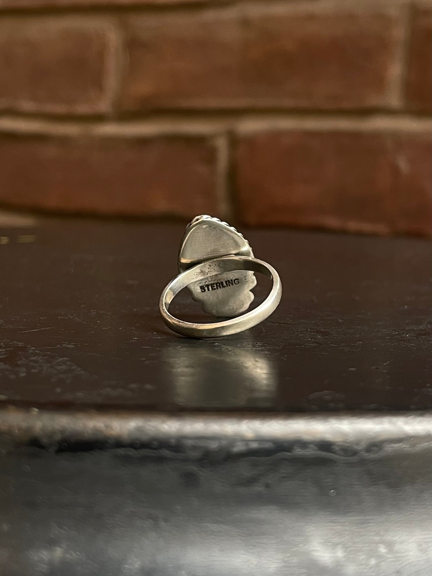 Pink Conch Tear Drop Ring Size 8 | 925 Sterling Silver G140