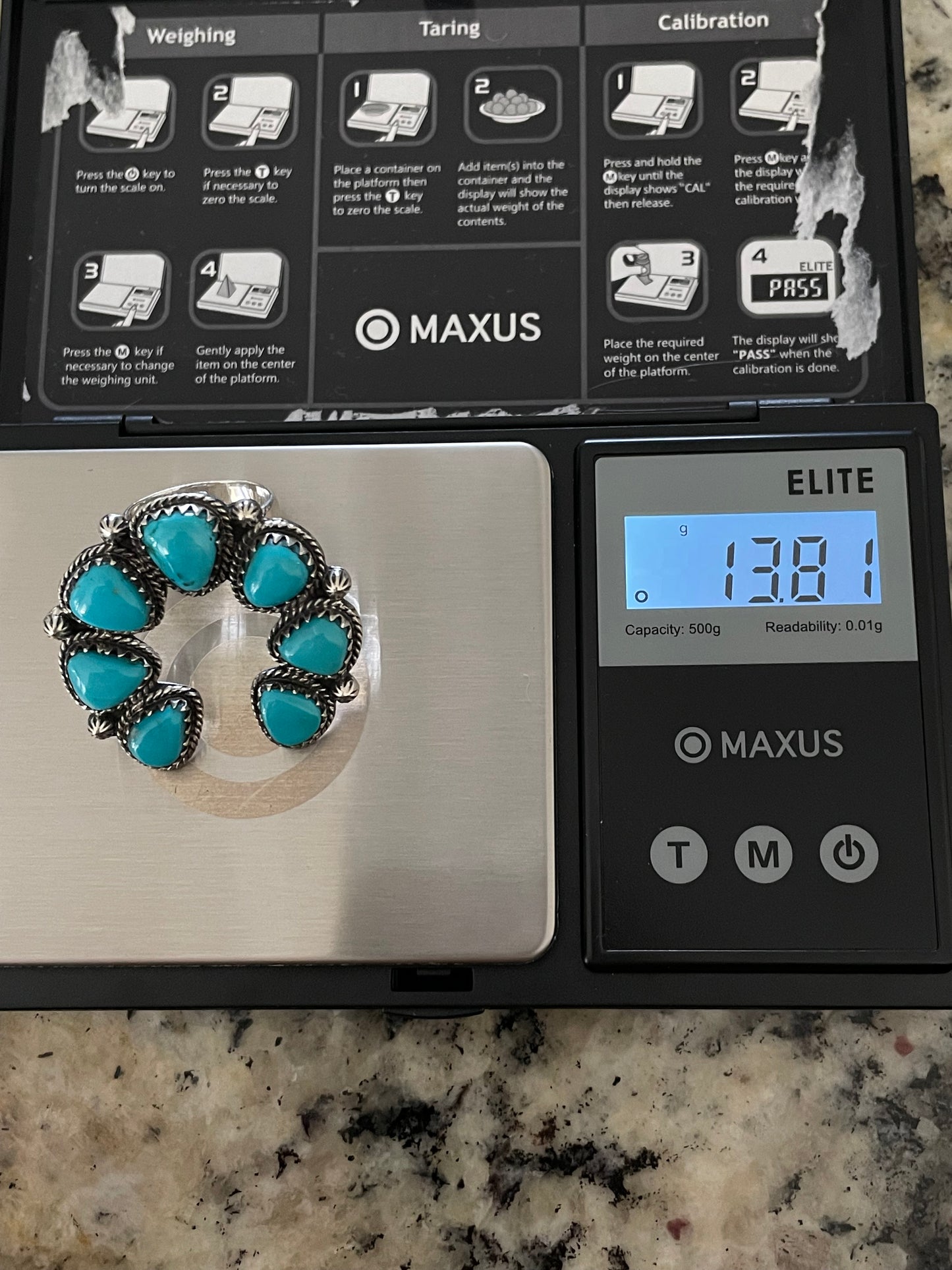 Kingman Turquoise Naja Ring | 925 Sterling Silver | Size 6 E316