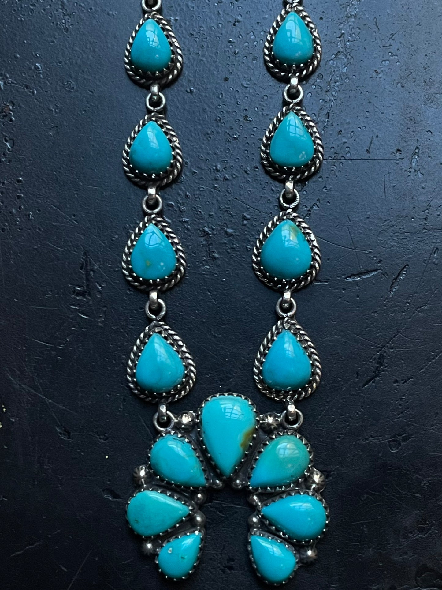 Kingman Turquoise Naja Necklace | 925 Sterling Silver G395
