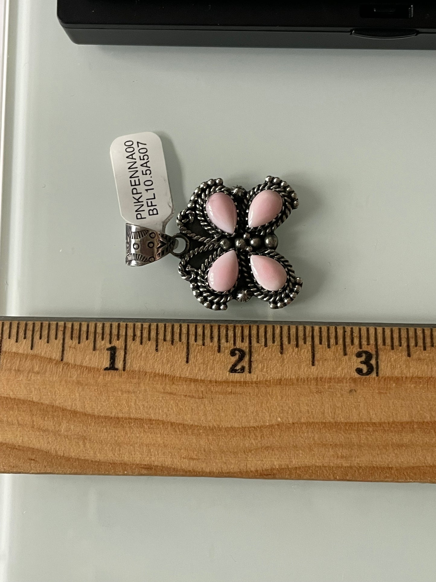 Pink Conch Butterfly Pendant | Sterling Silver | A507