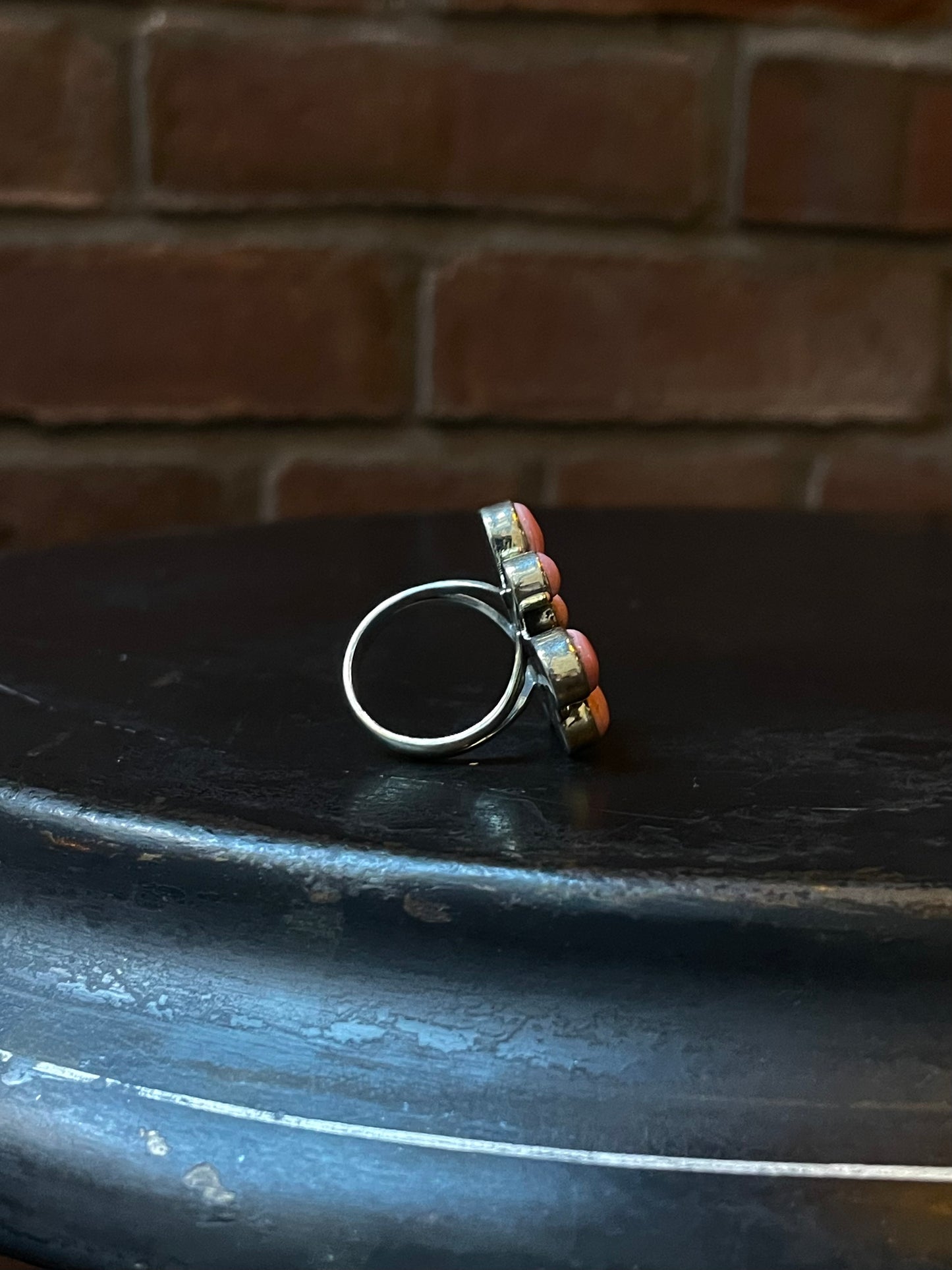 Pink Conch Dragonfly Ring Size 8 | 925 Sterling Silver E420