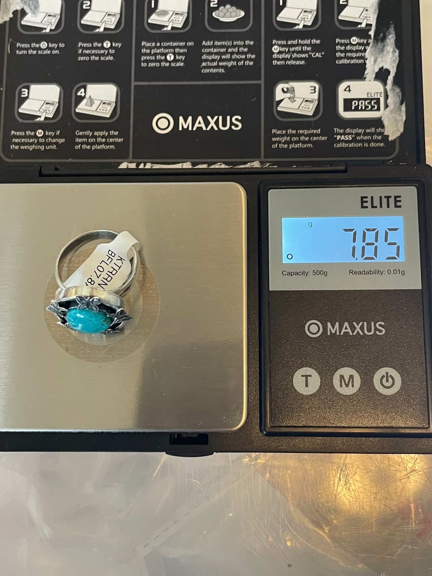 Kingman Turquoise Butterfly Ring | Sterling Silver | Size 9 | A298