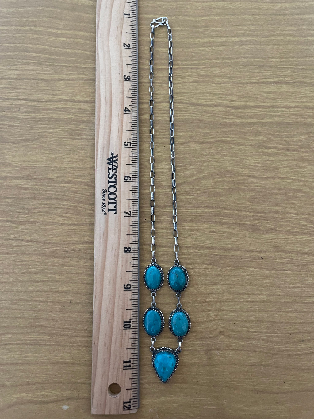 Kingman Lariat Turquoise Necklace | 925 Sterling Silver E330