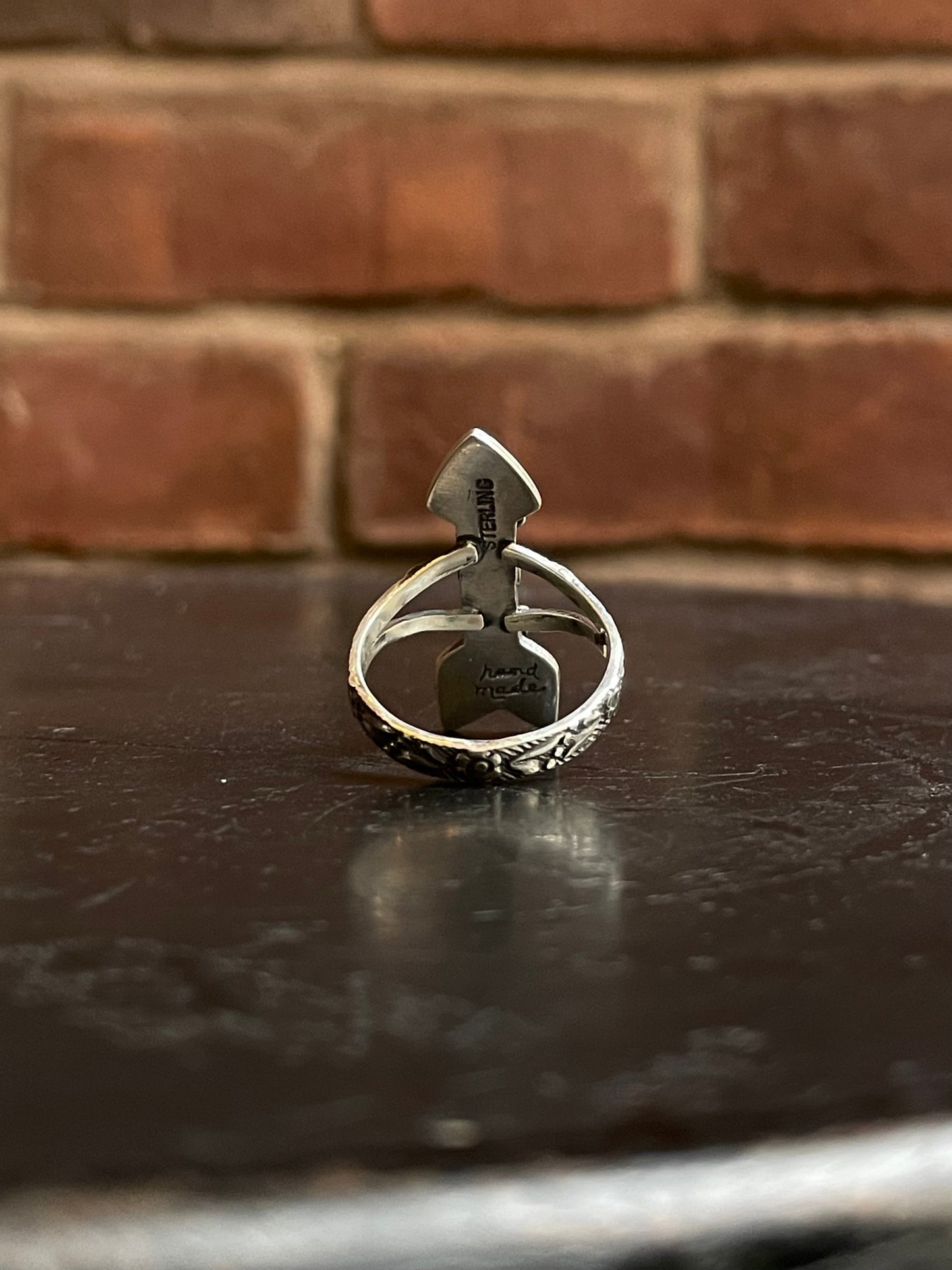 Kingman Turquoise Arrow Ring Size 9.5 | 925 Sterling Silver G507