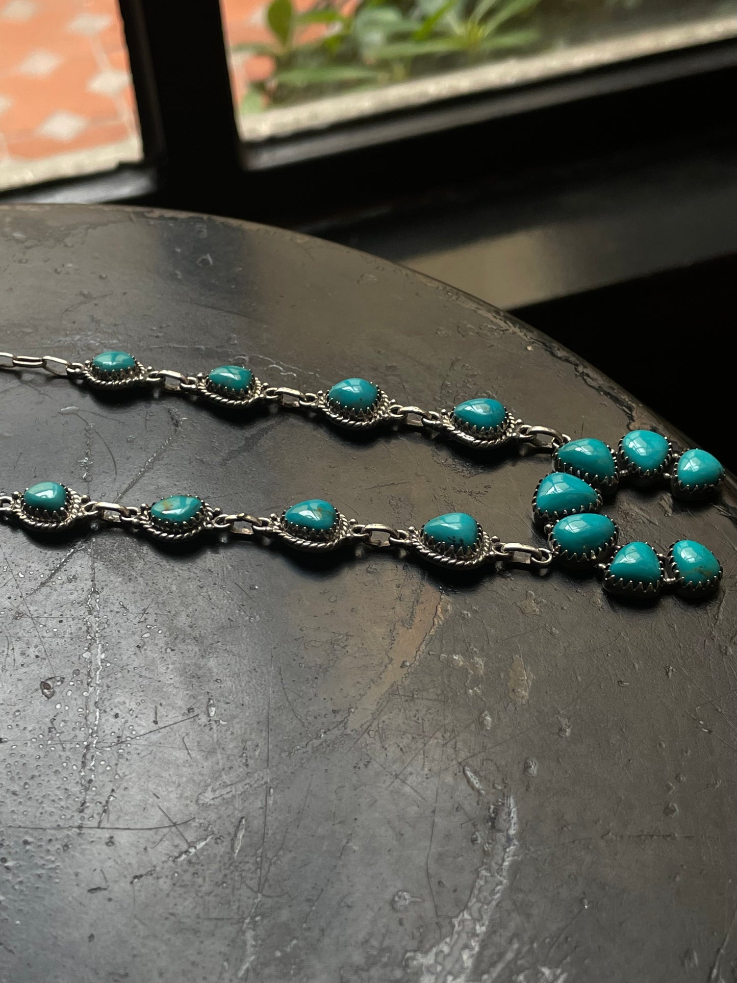Kingman Turquoise Naja Necklace | 925 Sterling Silver G405