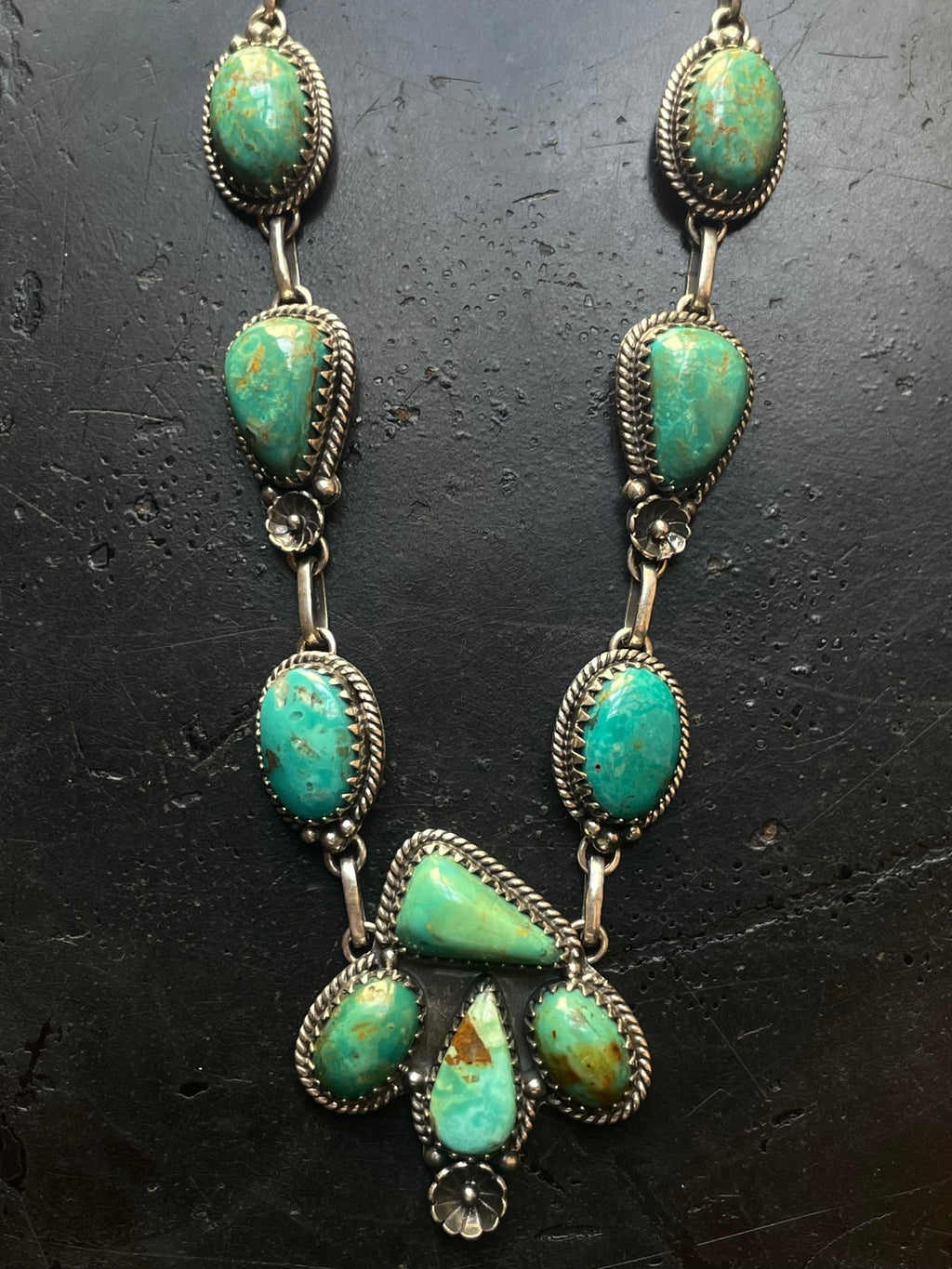 Kingman Turquoise Lariat Necklace | 925 Sterling Silver G603