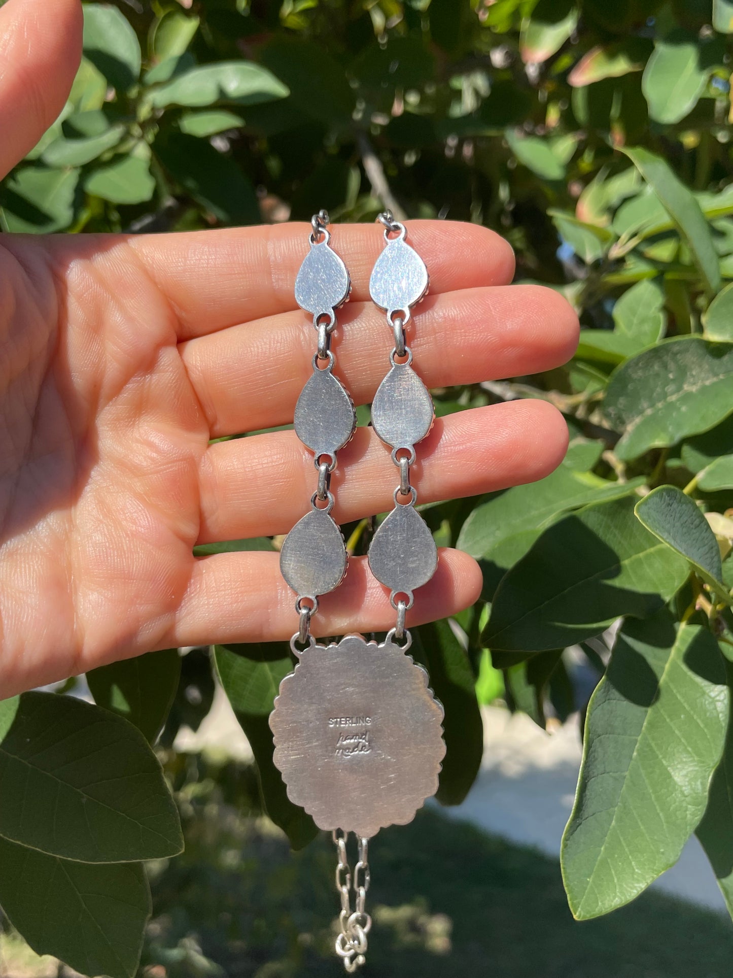 Turquoise Cluster Necklace | 925 Sterling Silver D122