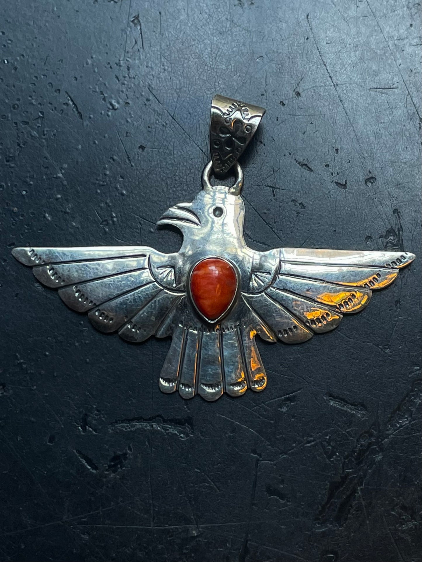 Spiny Oyster Thunderbird Pendant | 925 Sterling Silver E531
