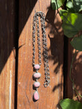 Pink Conch Drop Pendant Necklace | Sterling Silver 925 | B871