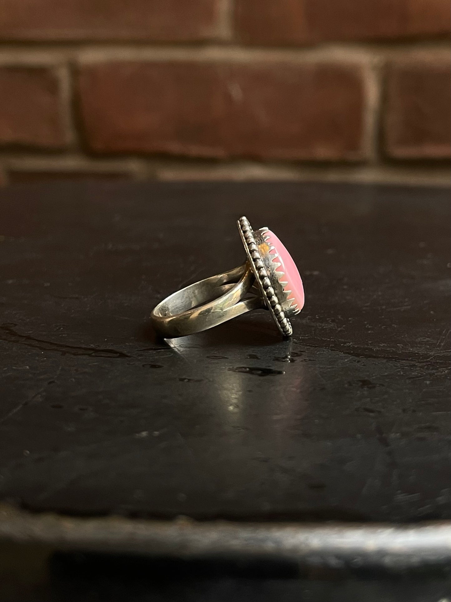 Pink Conch Ring Size 7 | 925 Sterling Silver G100