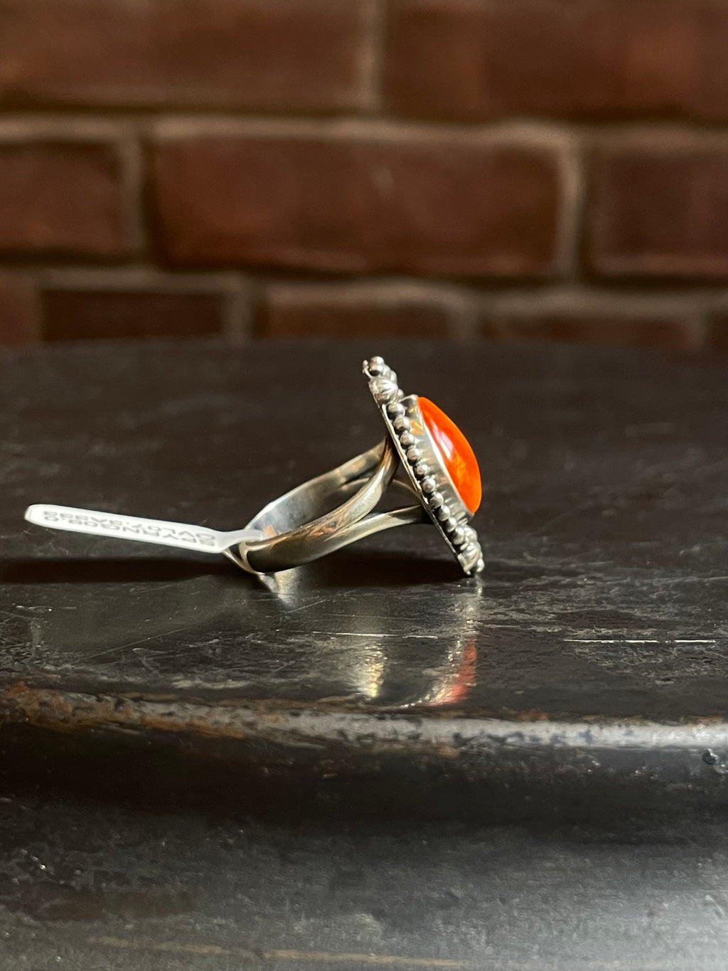 Spiny Oyster Ring Oval Design | Sterling Silver | Size 9 | A333