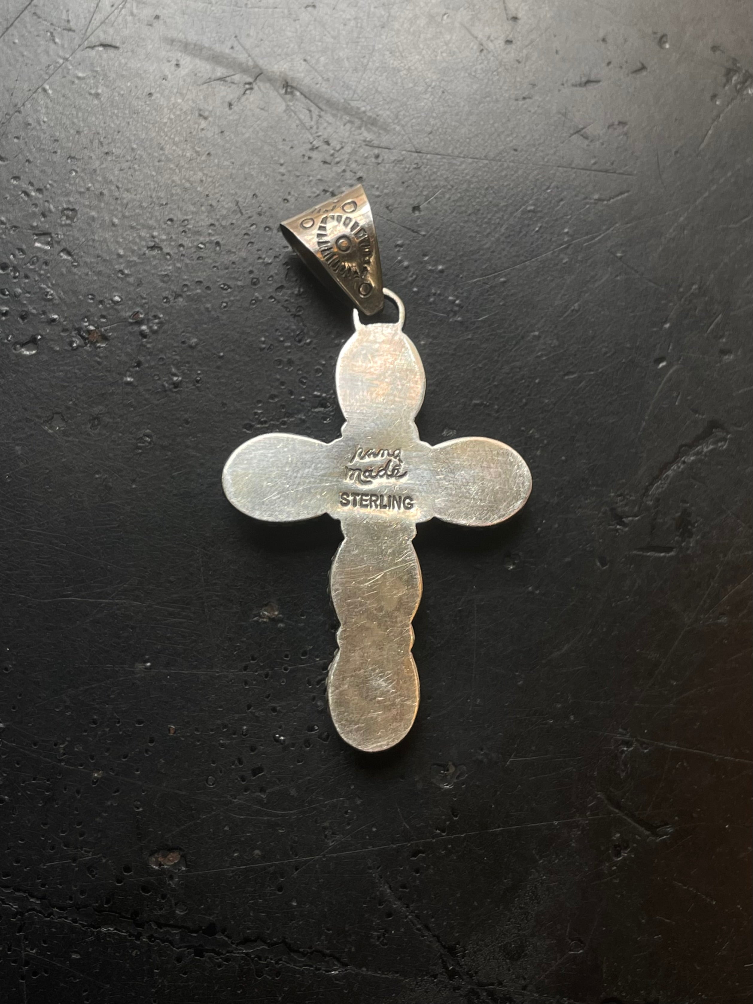 Turquoise Cross Pendant | 925 Sterling Silver E704
