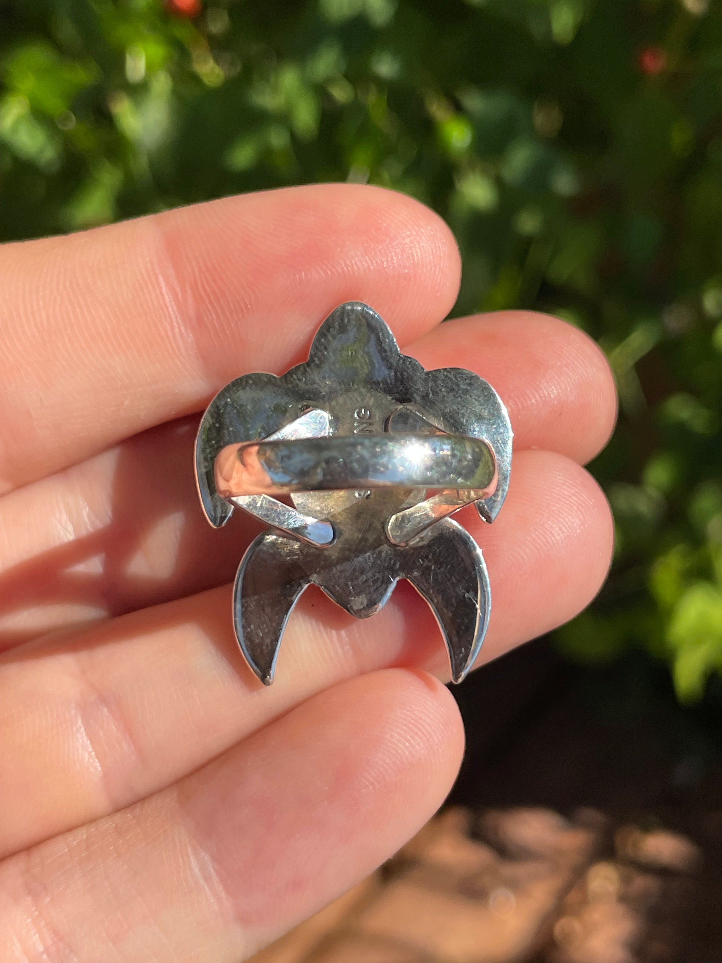 Pink Conch Turtle Ring | 925 Sterling Silver | Size 7.5 Z8