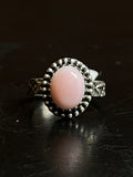 Pink Conch Oval Ring | Sterling Silver | Size 5 | A233