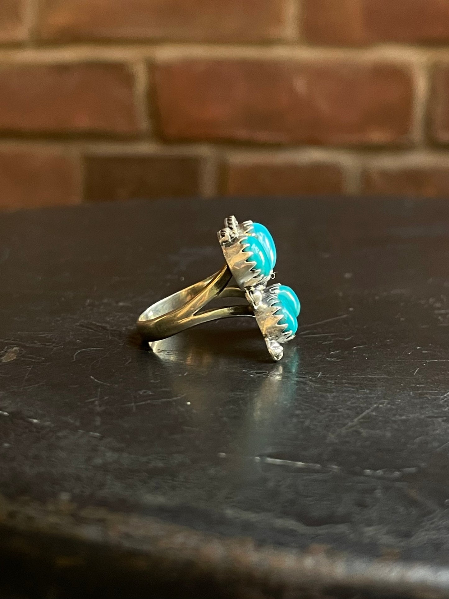 Turquoise Butterfly Ring Size 7.5 | Sterling Silver E885