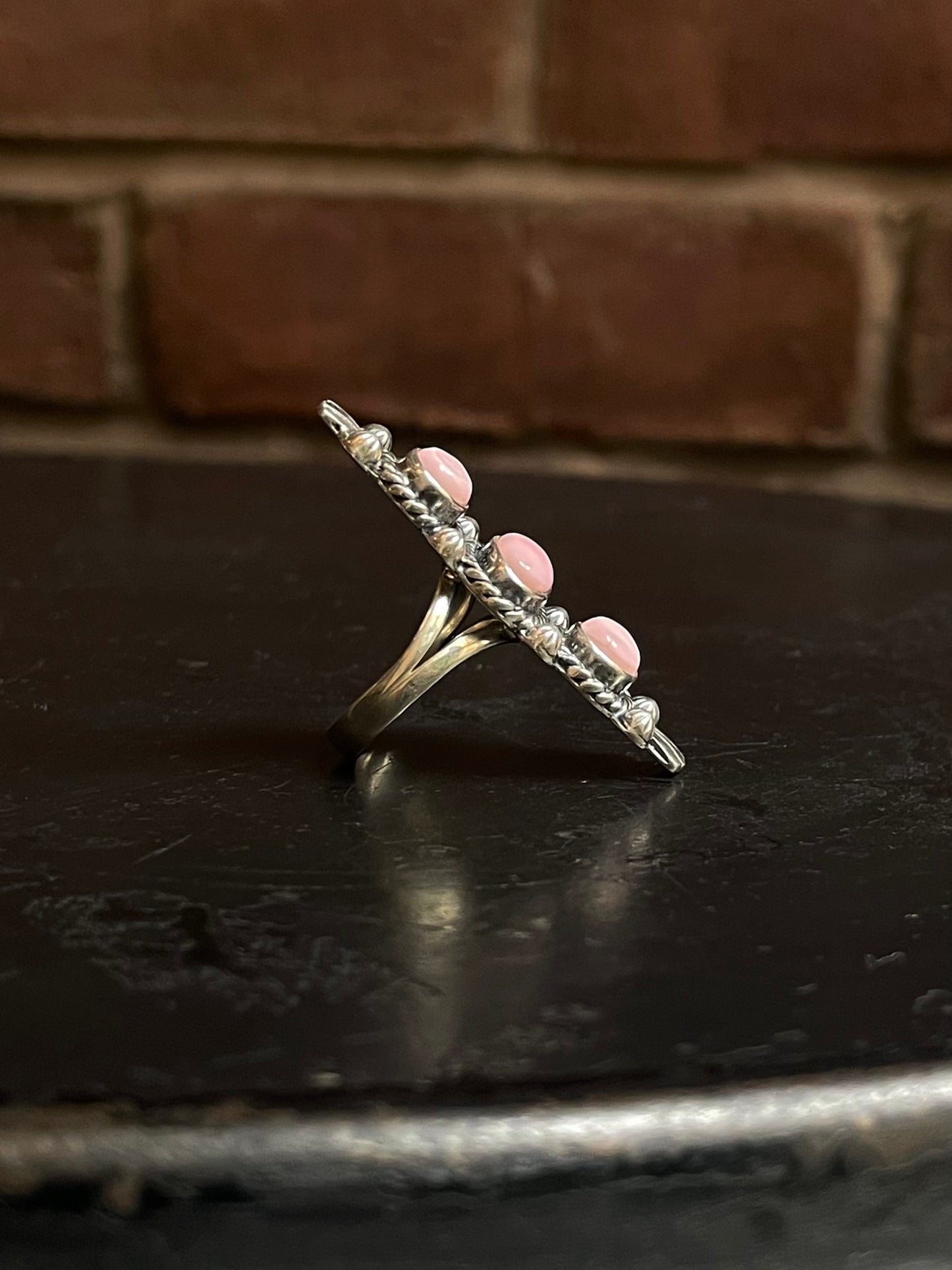 Pink Conch Ring Size 7 | 925 Sterling Silver G169