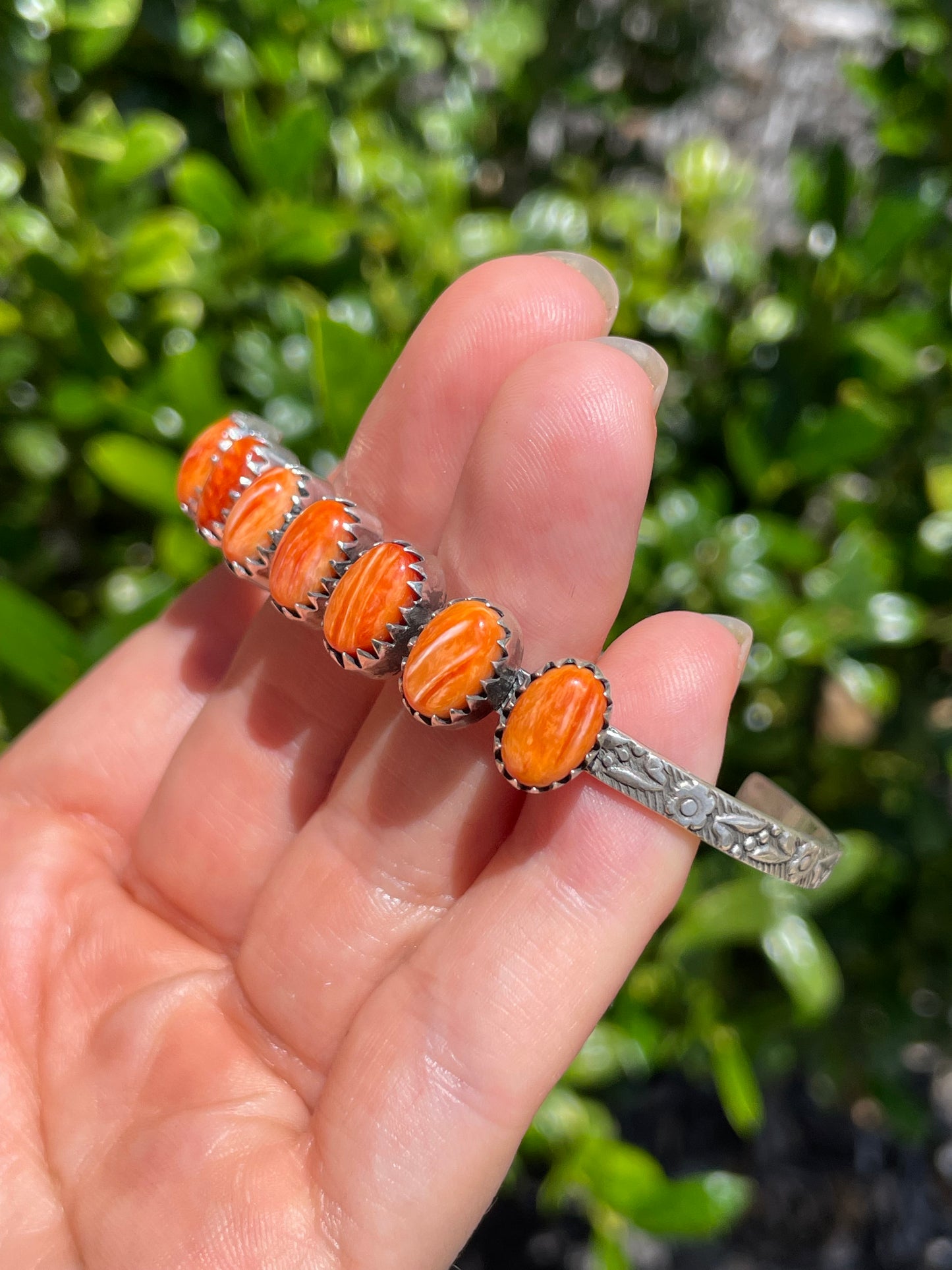 Spiny Oyster Row Cuff Bracelet | 925 Sterling Silver D145