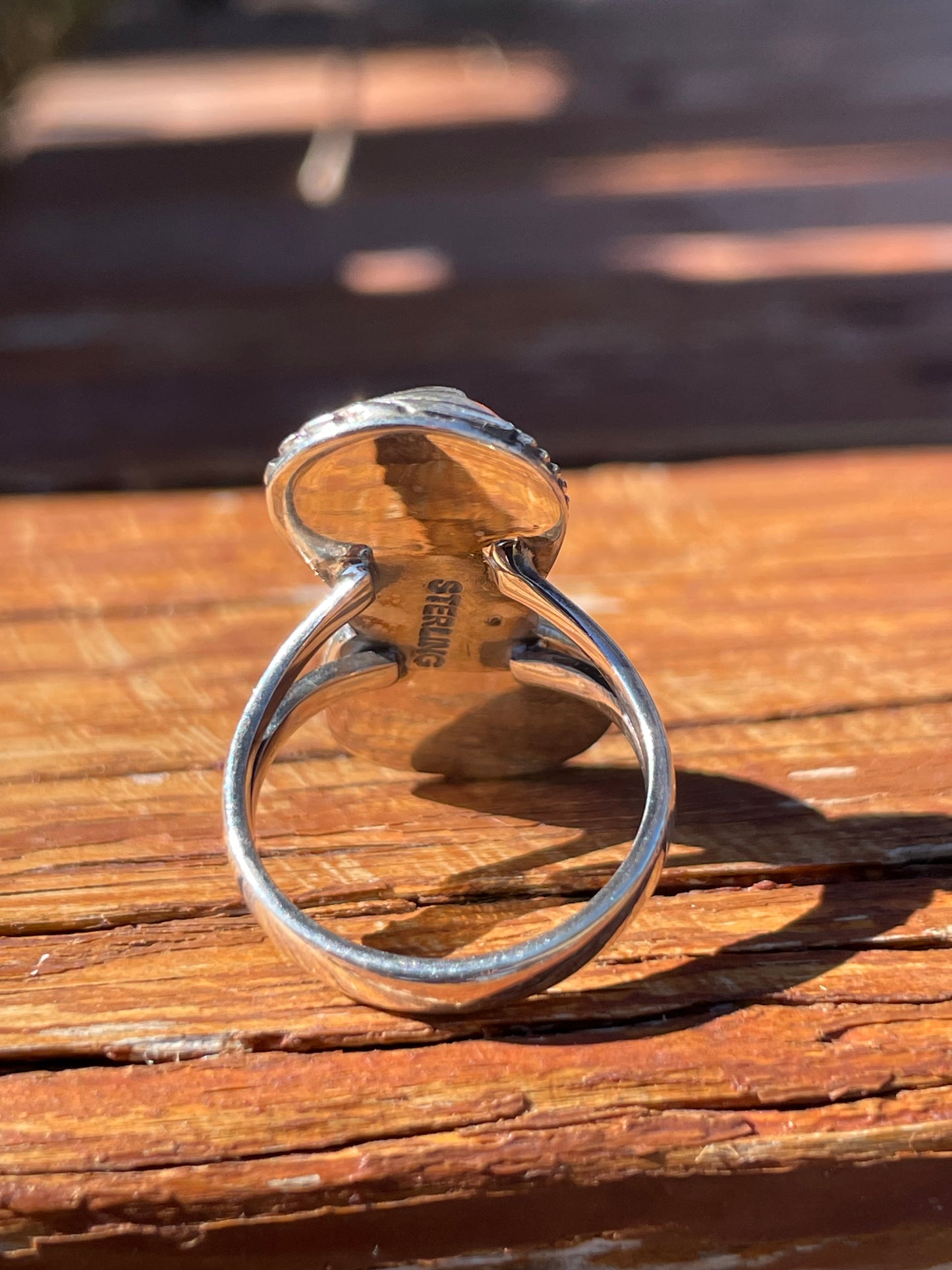 Spiny Oyster Feather Ring Size 6.5 | 925 Sterling Silver B933
