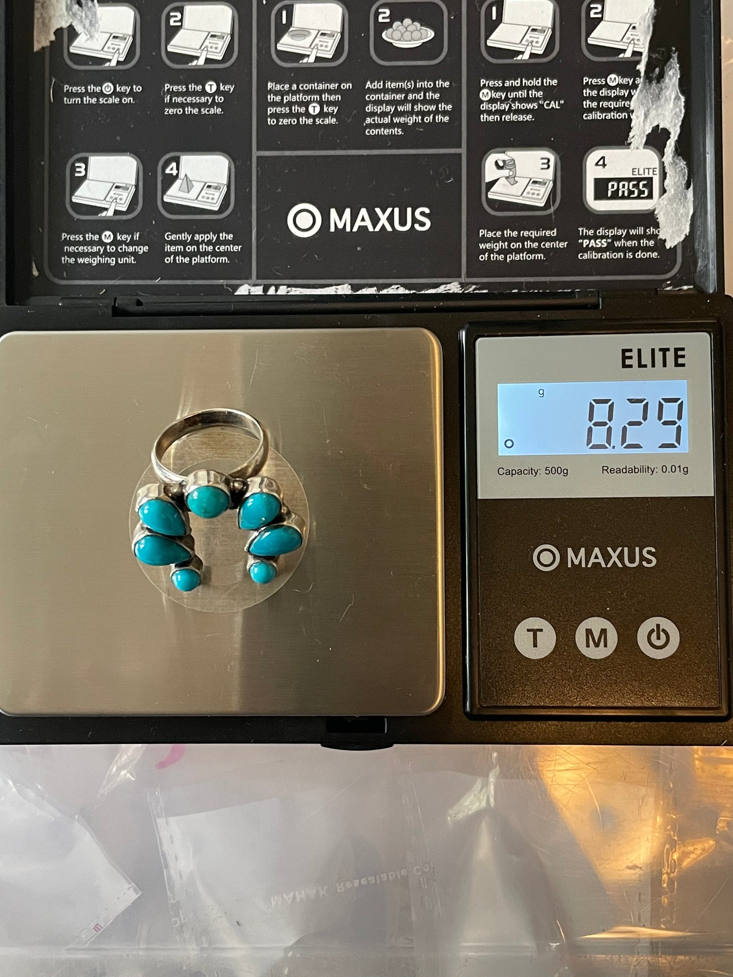 Turquoise Naja Ring | 925 Sterling Silver Size 6 E488