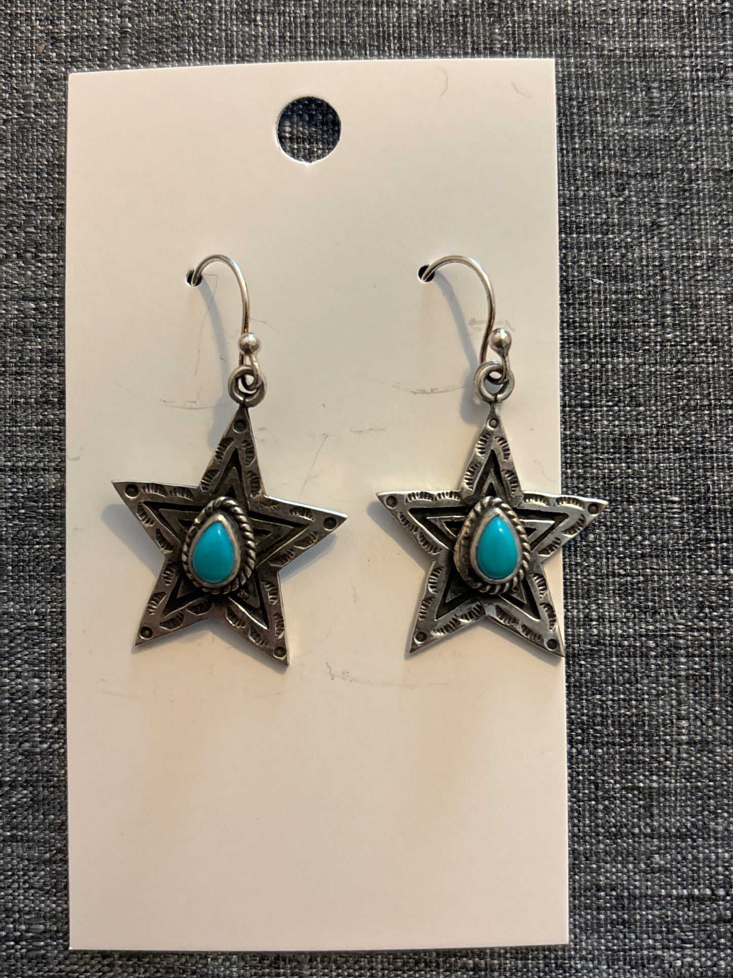 Shea Order: Kingman Turquoise Star Earrings | Stamped Hook E662