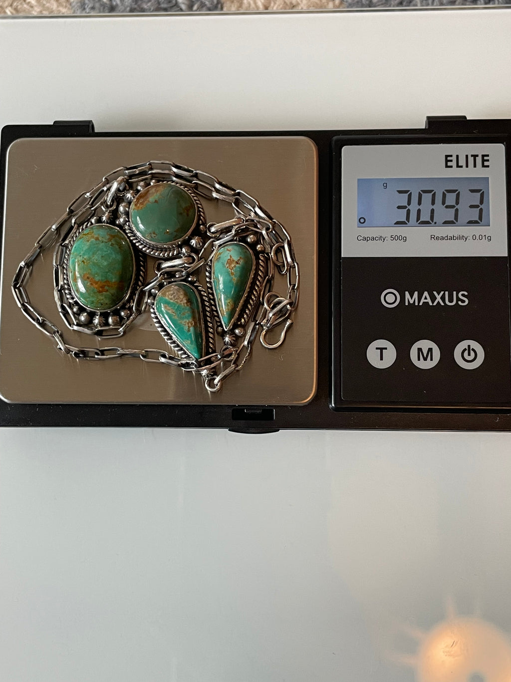 Kingman Turquoise Lariat Necklace | 925 Sterling Silver G608