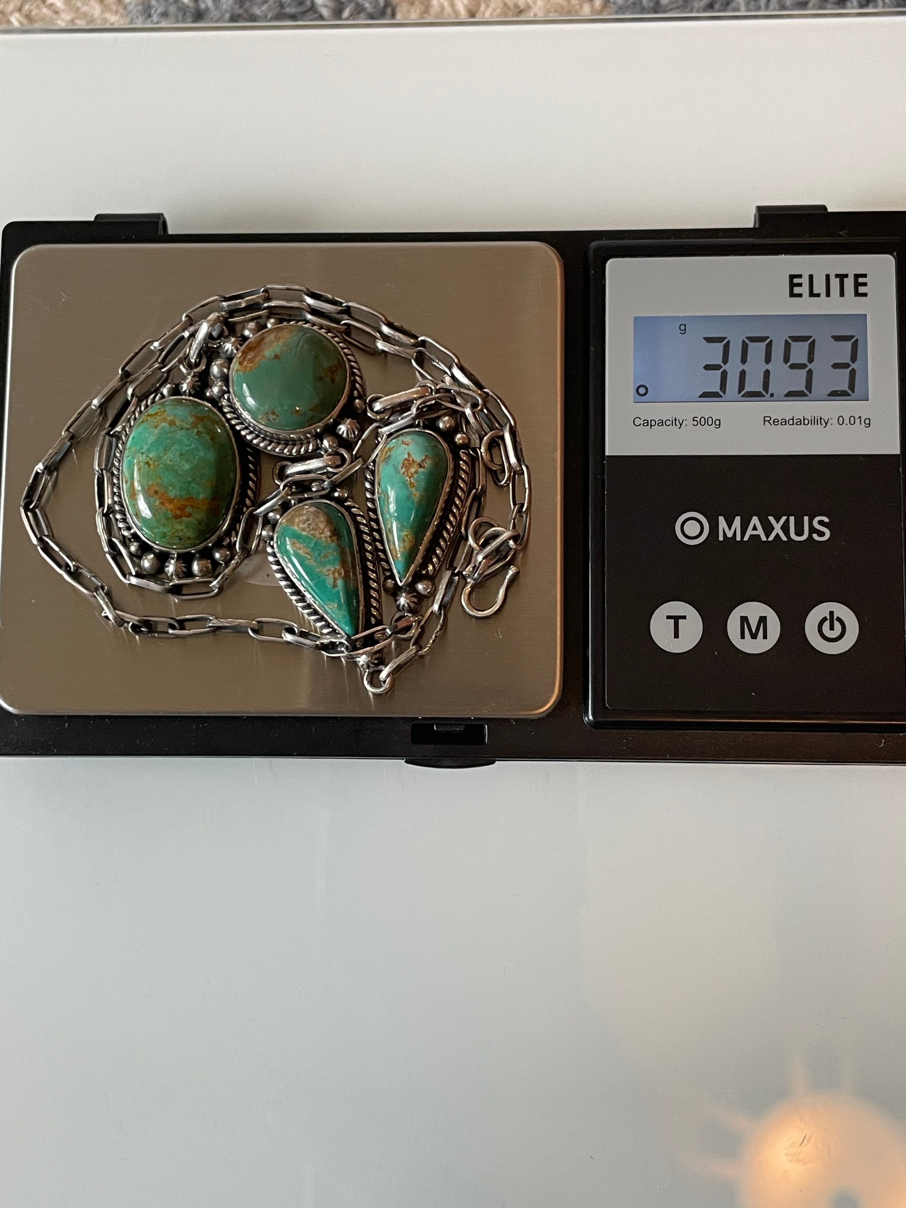 Kingman Turquoise Lariat Necklace | 925 Sterling Silver G608