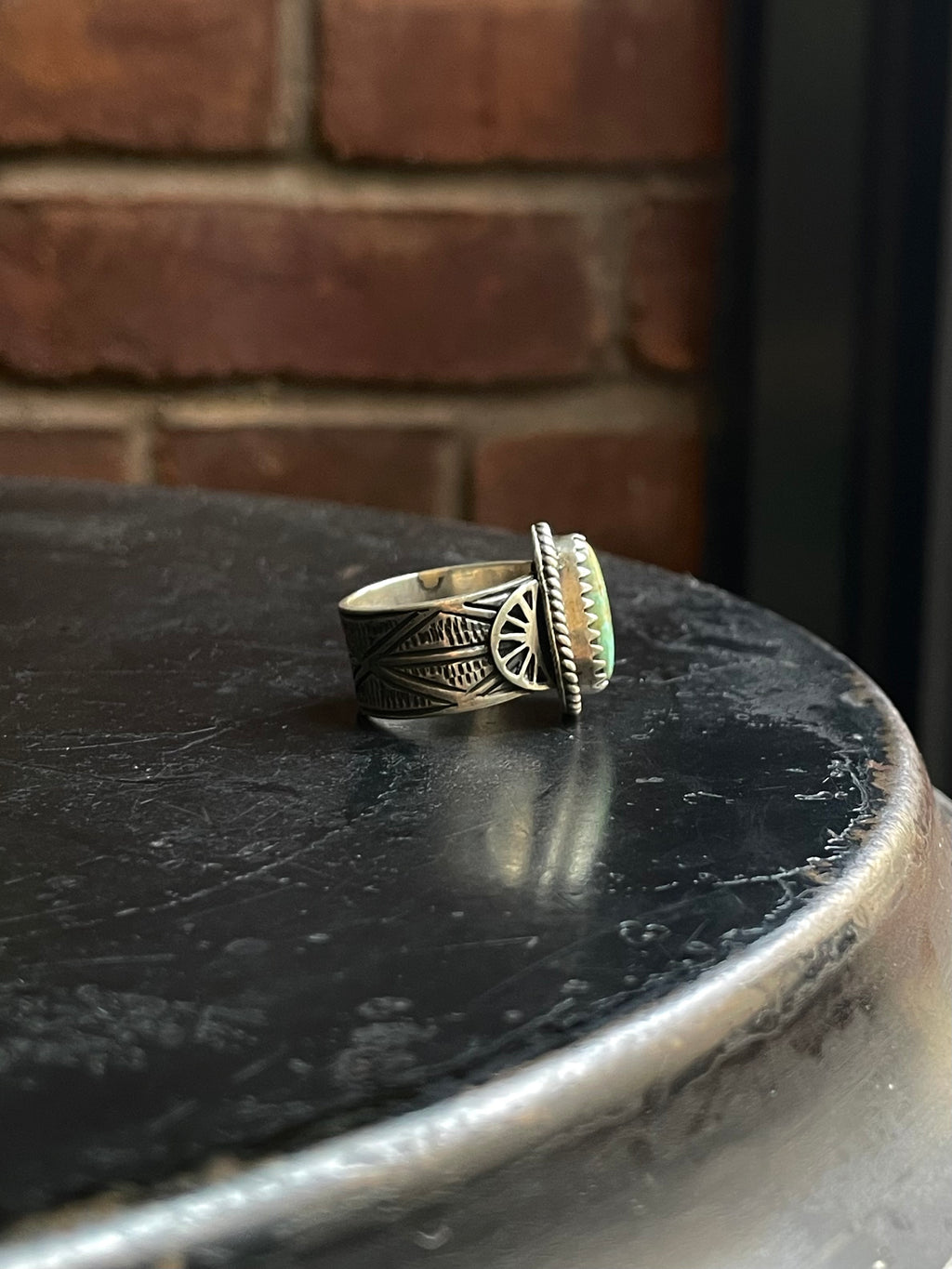 Kingman Turquoise Ring | 925 Sterling Silver | Size 8 E303