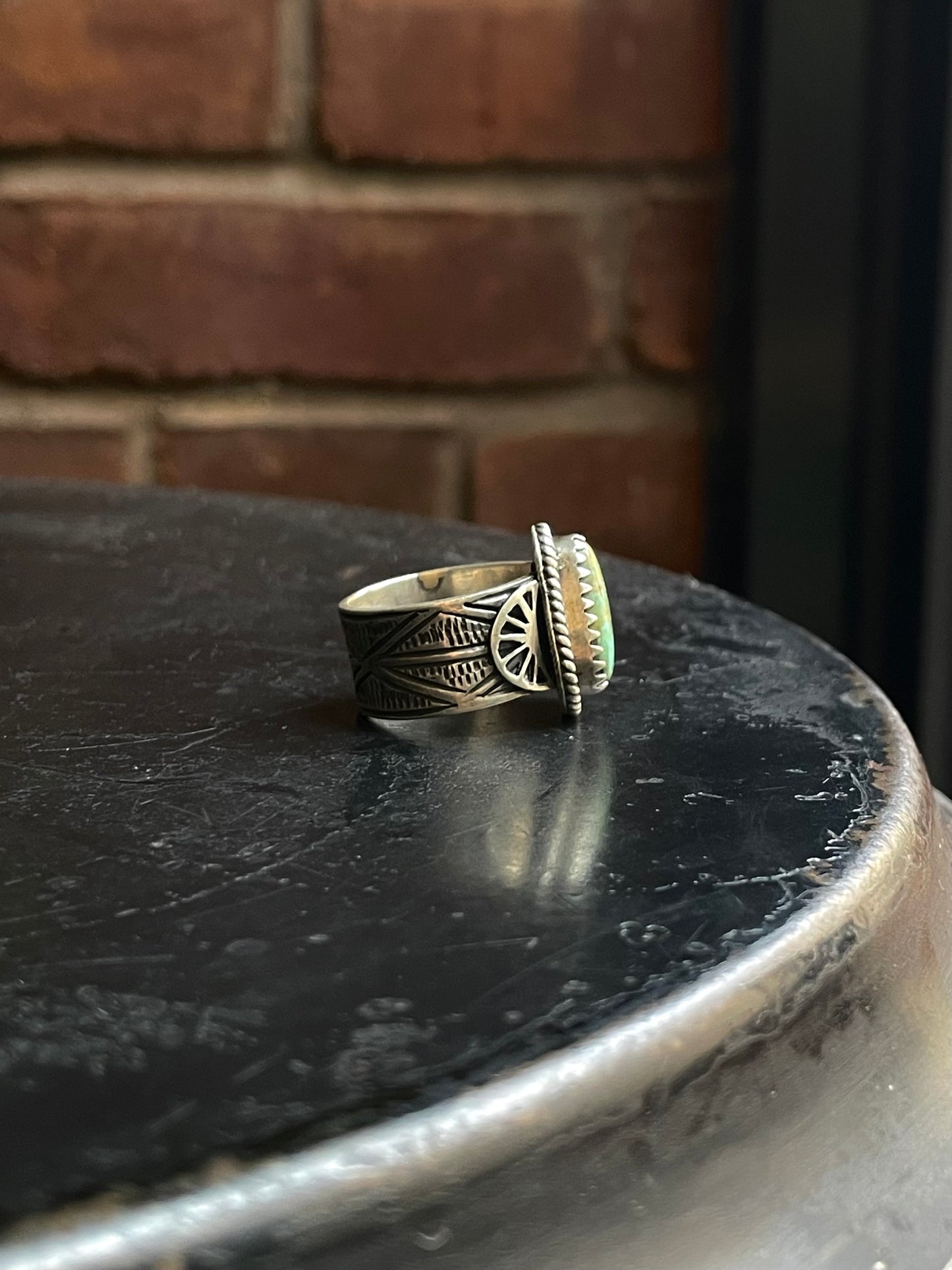 Kingman Turquoise Ring | 925 Sterling Silver | Size 8 E303