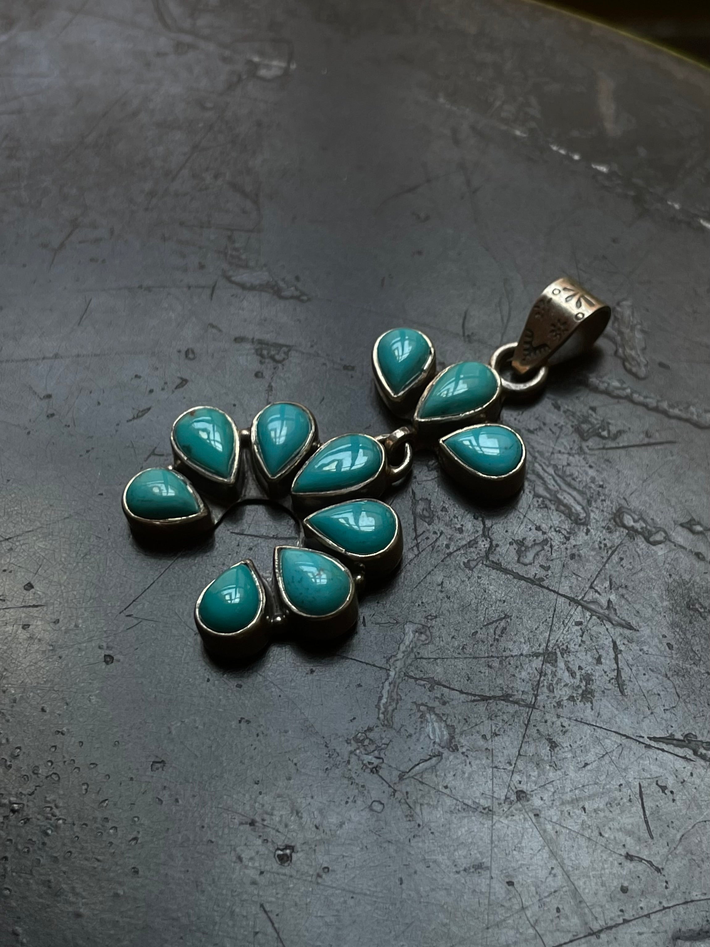 Kingman Turquoise Naja Pendant | 925 Sterling Silver G619