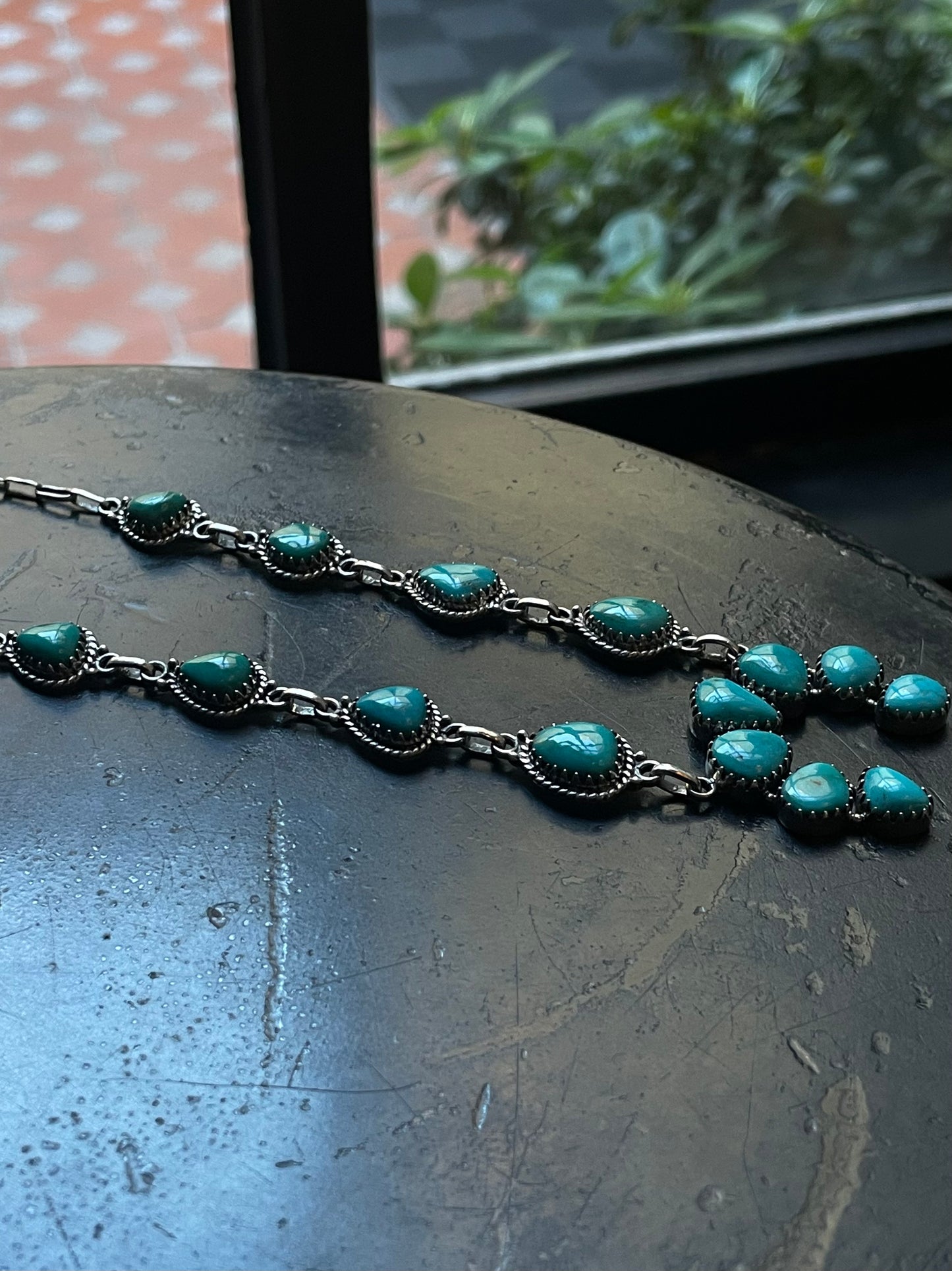 Kingman Turquoise Naja Necklace | 925 Sterling Silver G394