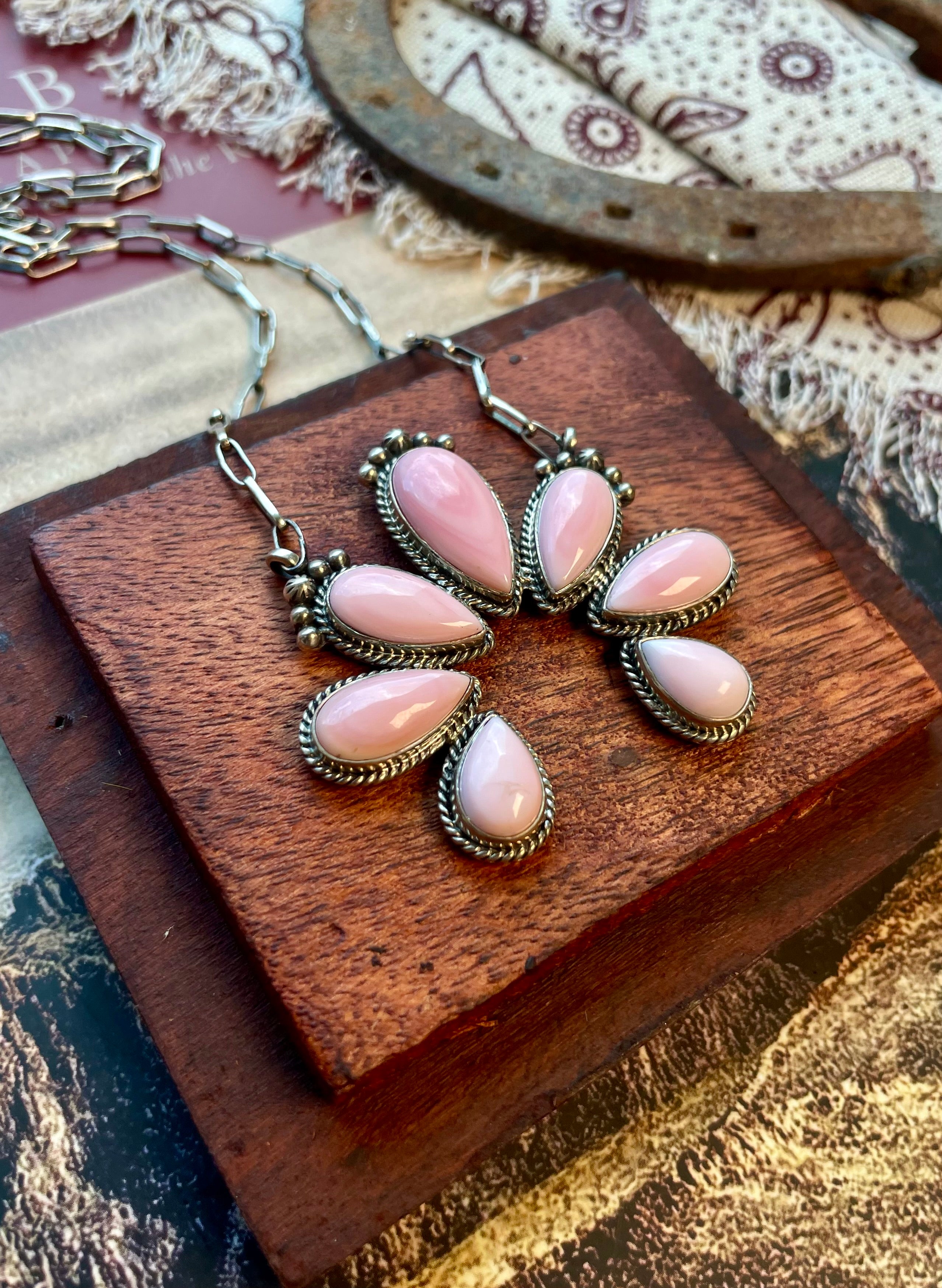 Pink Conch Naja Necklace | 925 Sterling Silver D202