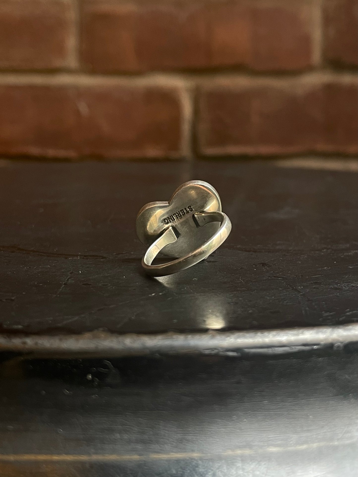 Pink Conch Heart Ring Size 8.5 | 925 Sterling Silver G124