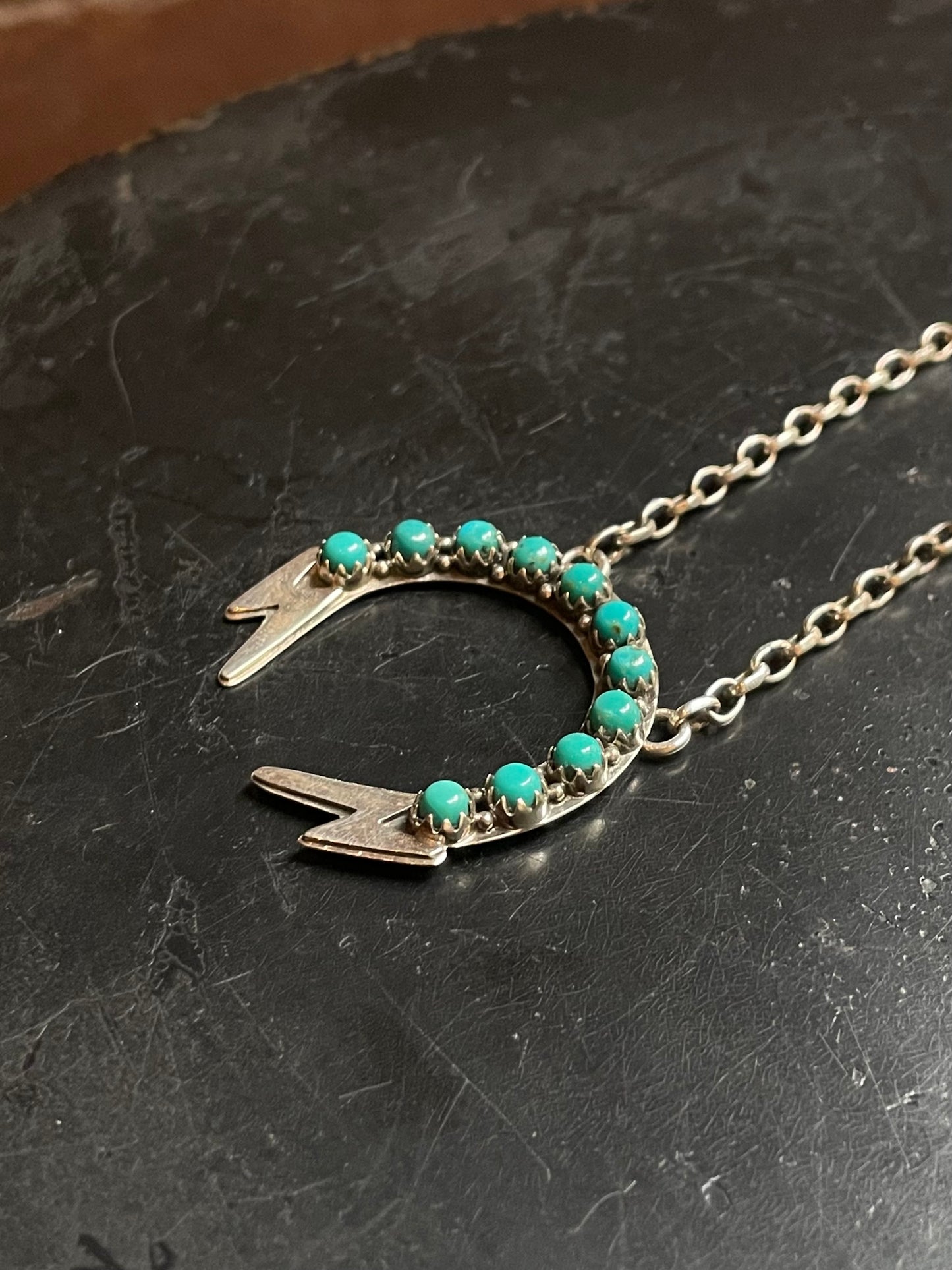 Kingman Turquoise Naja Lightning Chain Necklace | 925 Silver C489