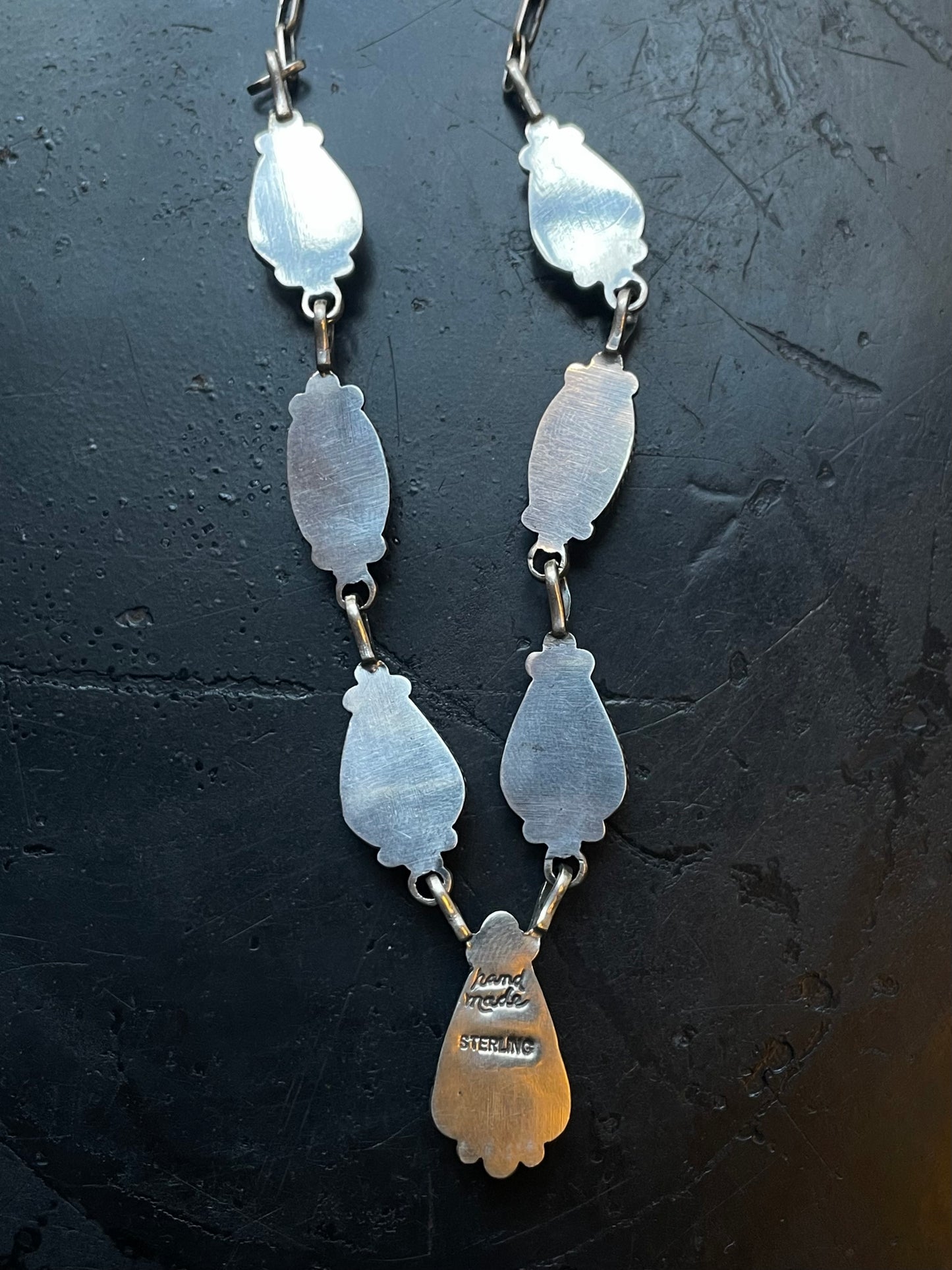Turquoise Lariat Necklace | 925 Sterling Silver E627