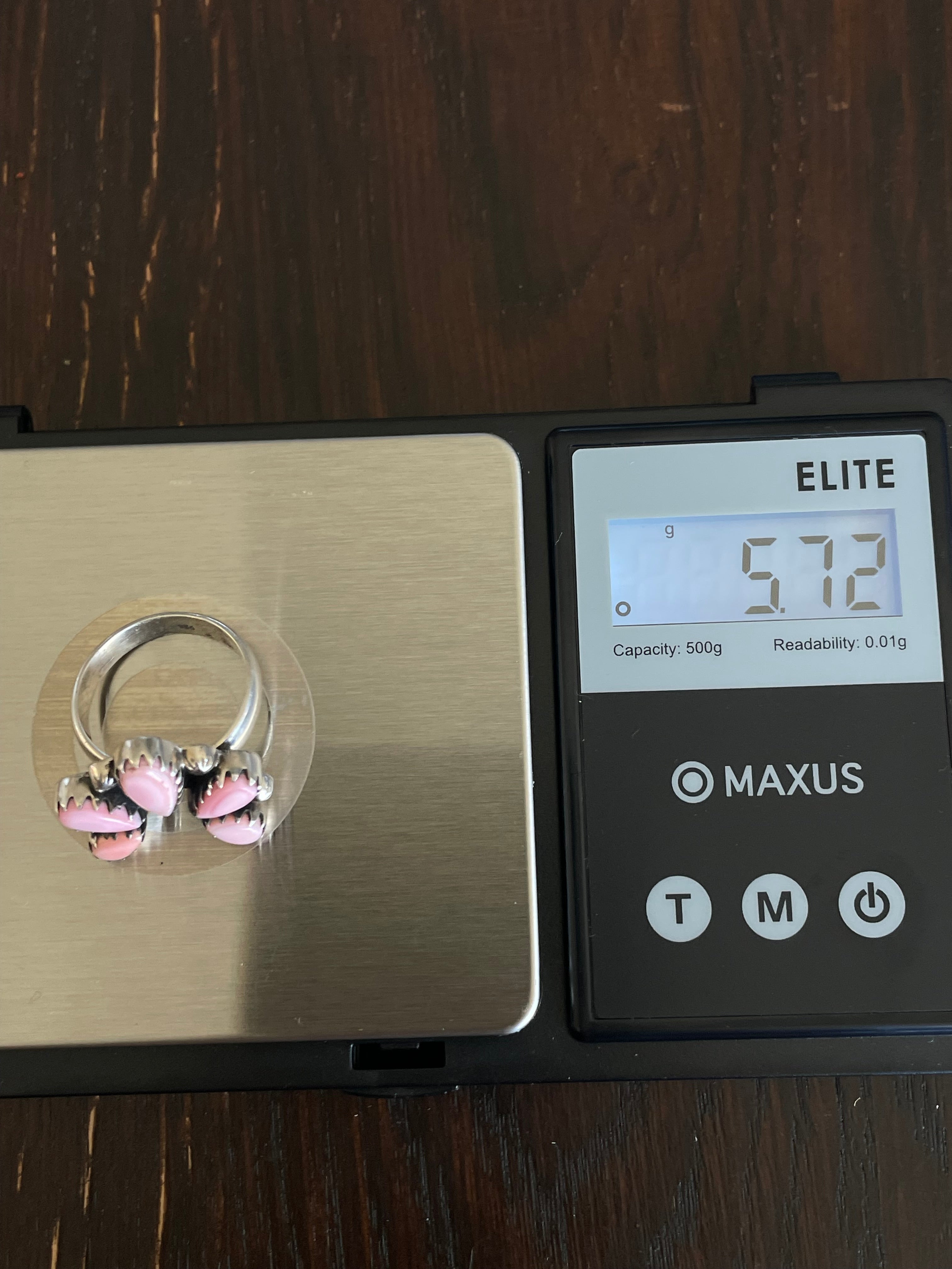 Pink Conch Naja Ring Size 7| Sterling Silver E925