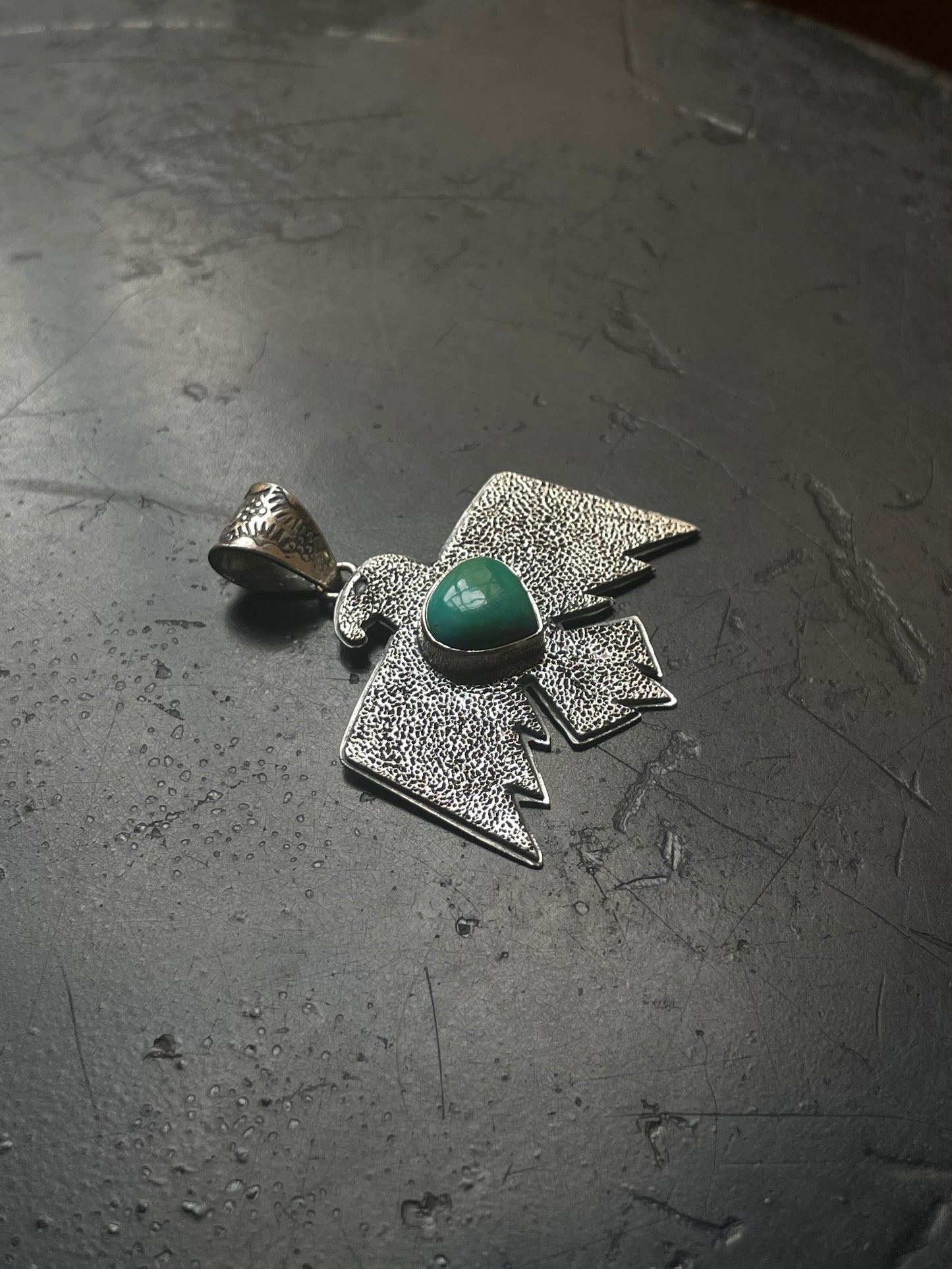 Turquoise Thunderbird Pendant | 925 Sterling Silver E698