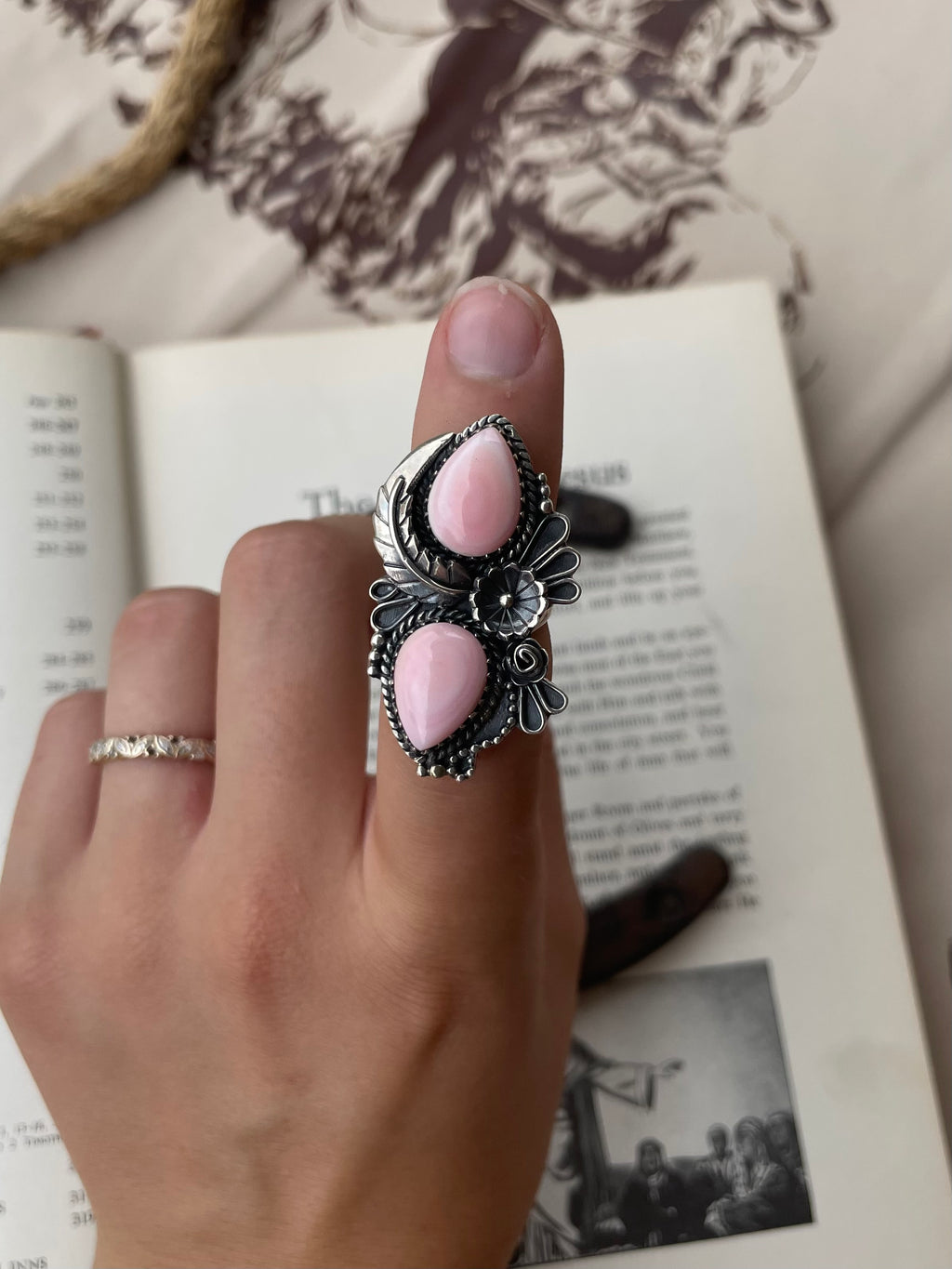 Pink Conch Ring Size 6.75 | 925 Sterling Silver G784