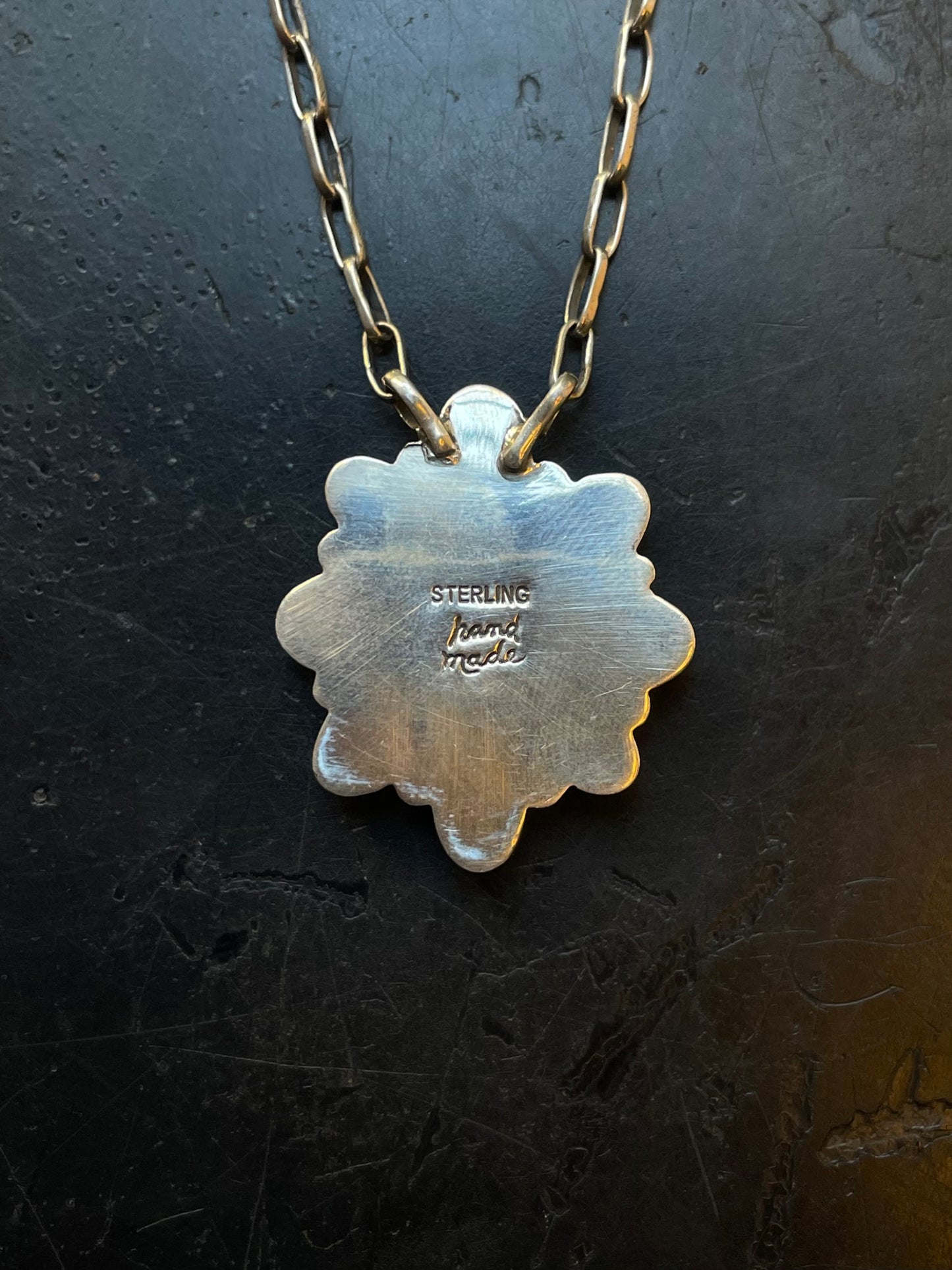 Kingman Turquoise Cluster Necklace | Sterling Silver E940