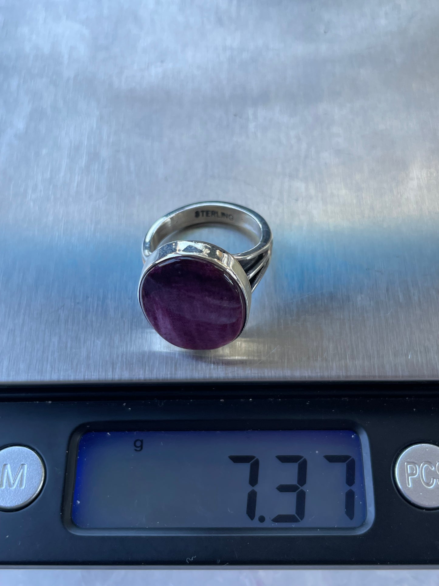 Purple Spiny Oyster Ring | 925 Sterling Silver | Size 6 B927