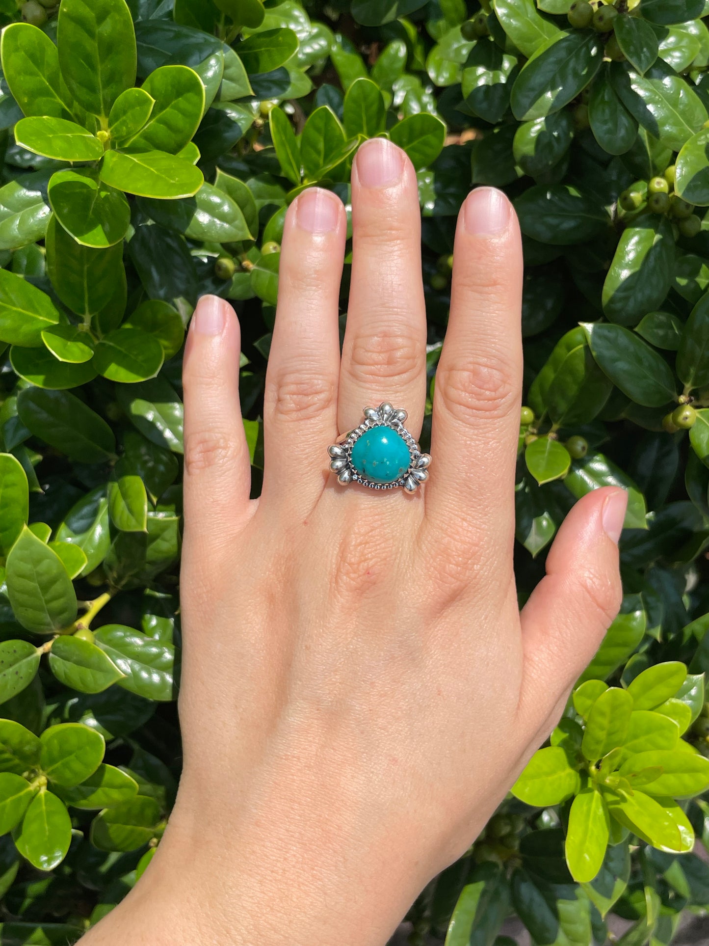 Kingman Turquoise Ring Size 6.75 | 925 Sterling Silver U49