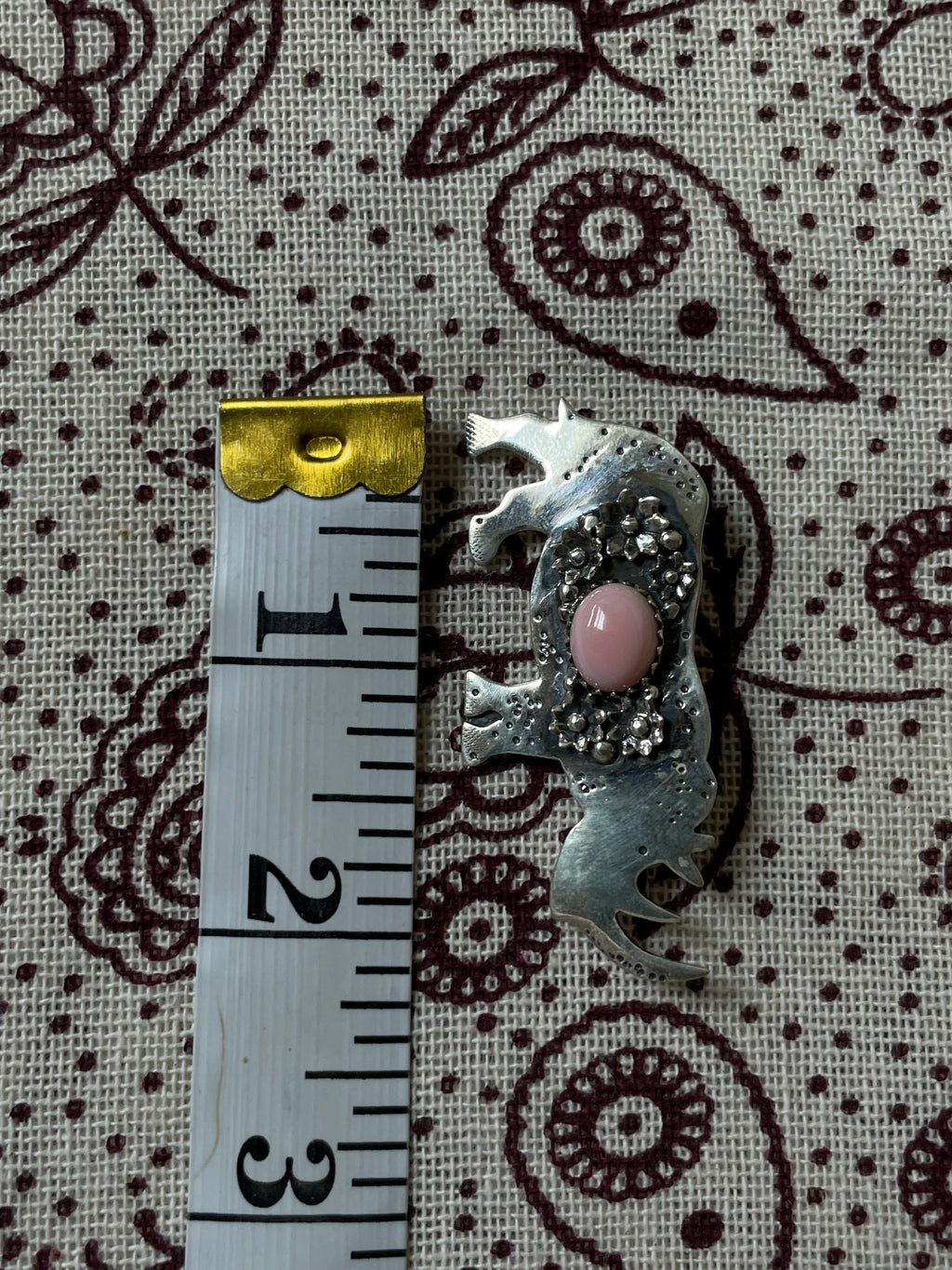 Pink Conch Rhino Pendant | 925 Sterling Silver D328
